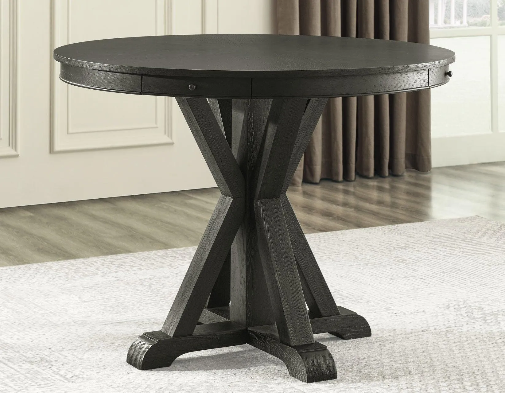 Rylie 6-PIece Counter Game Dining Set, Black Finish - Image 3