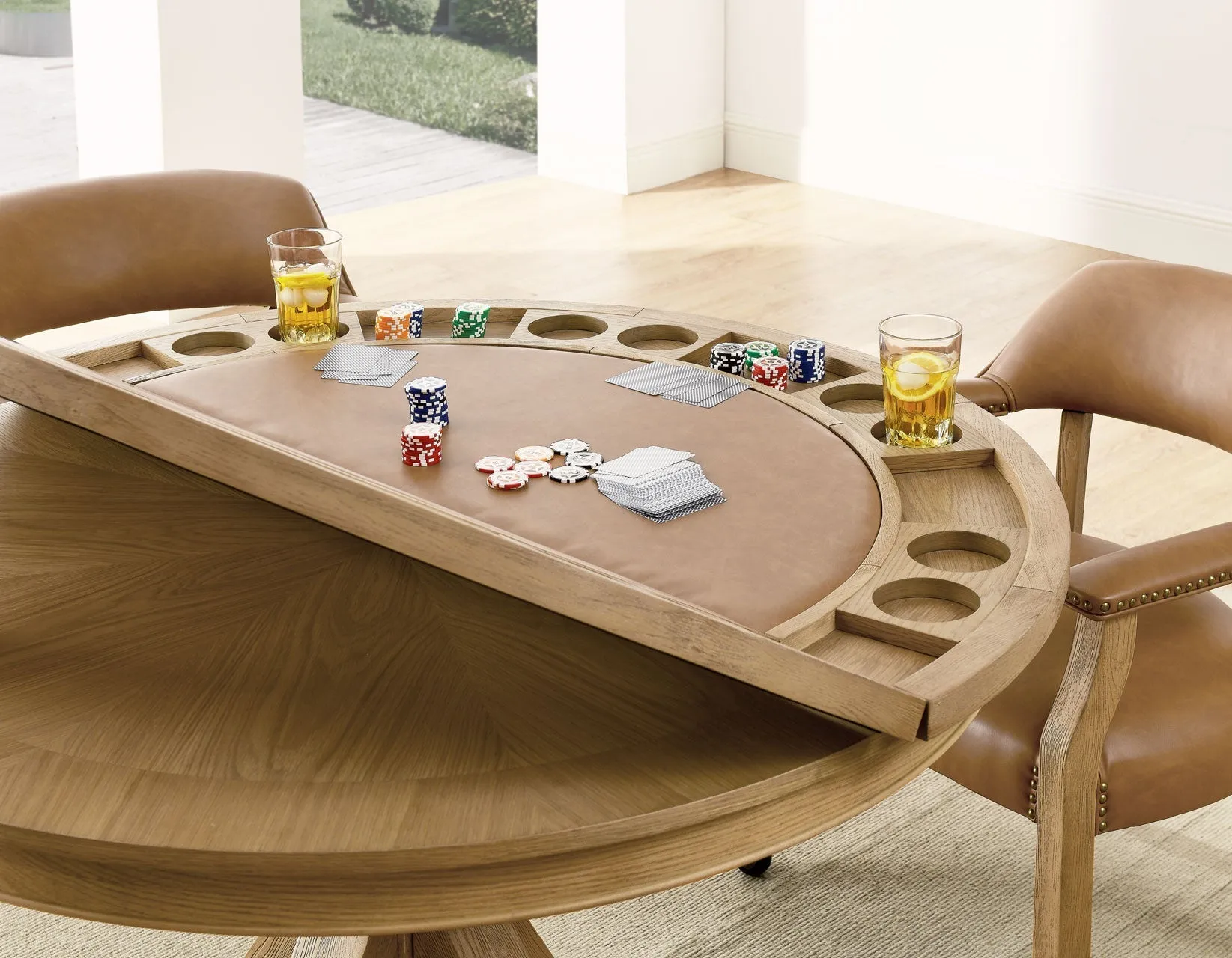 Rylie 6-Piece Game Dining Set, Natural Finish - Image 4