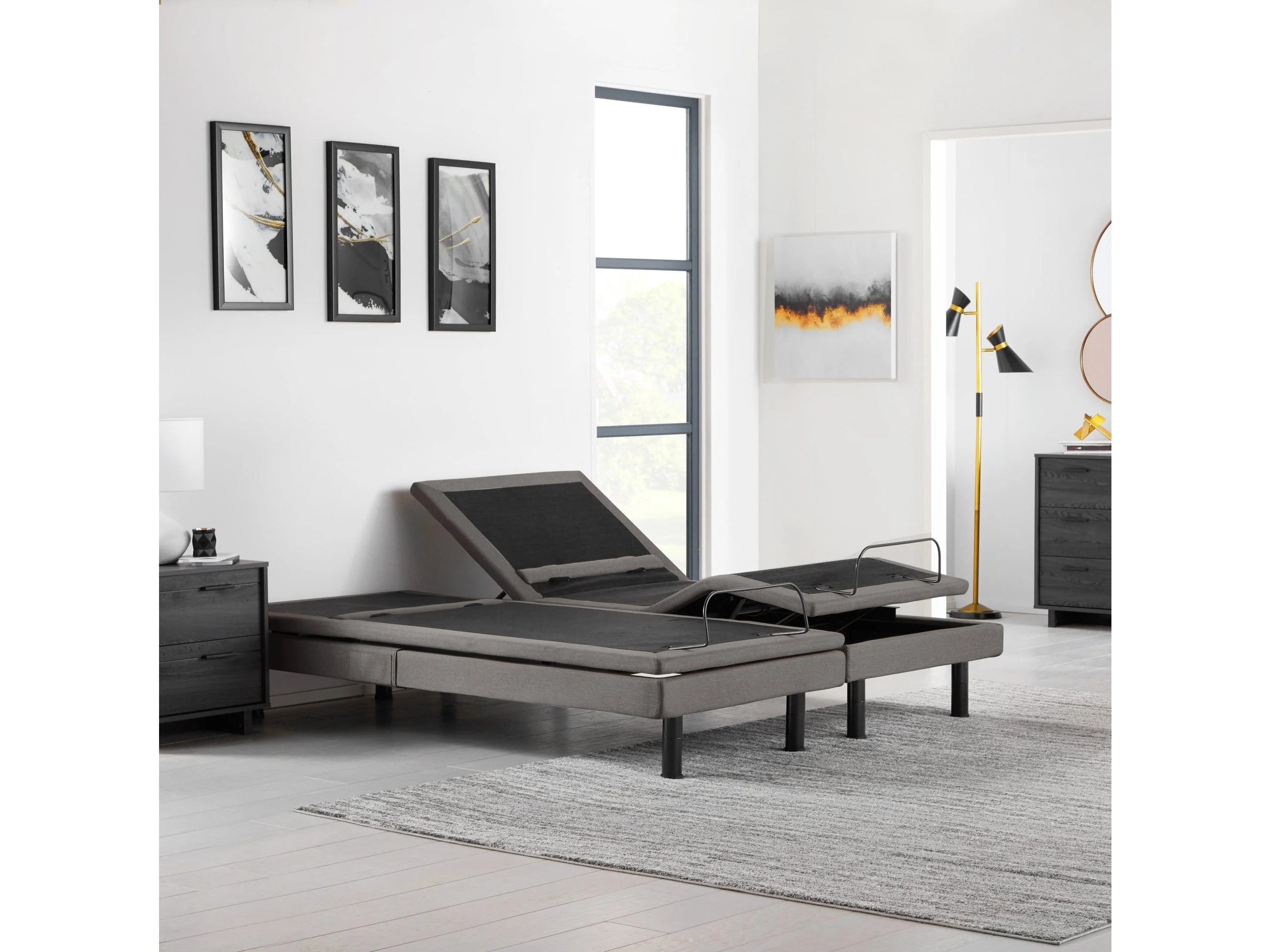 S755 Charcoal Split Cal King Adjustable Base