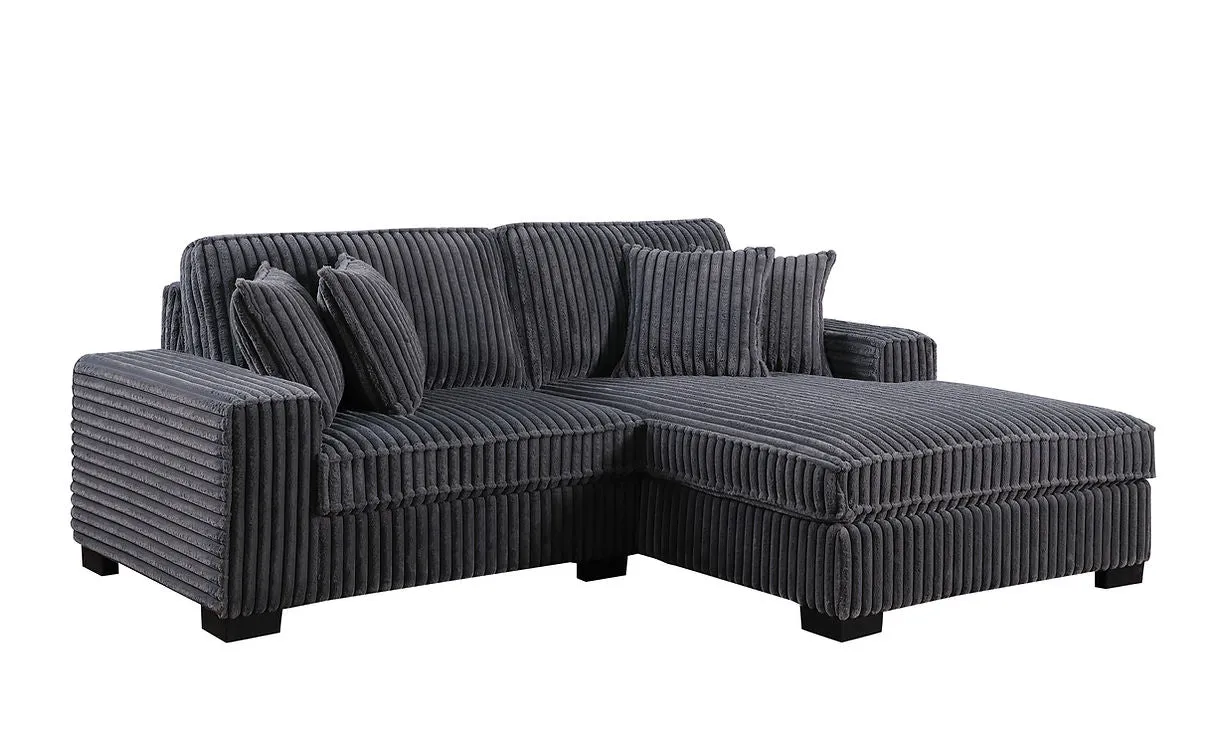 Comfy II Grey 2-Piece Right Arm Facing (RAF) Sectional - Image 3