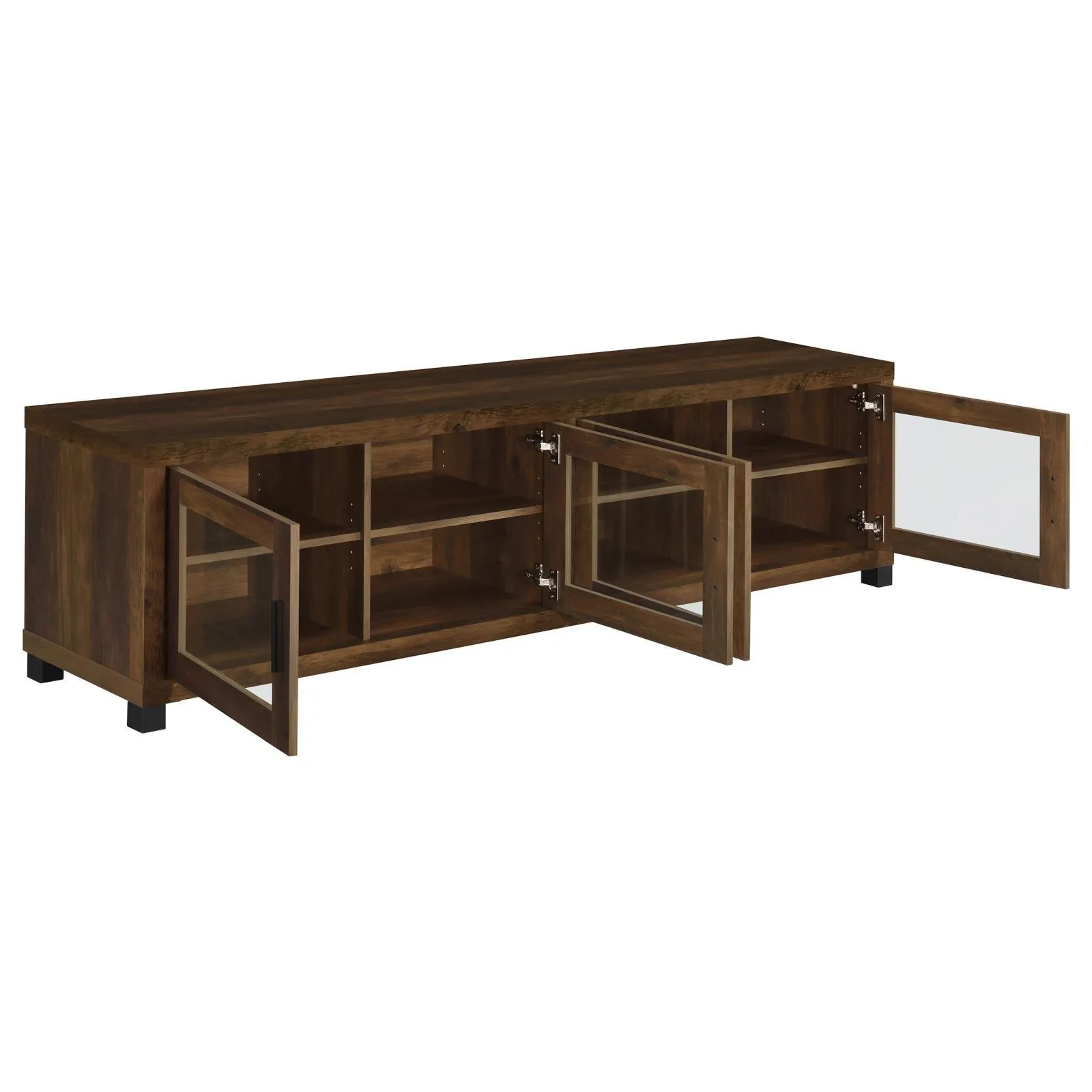 Sachin Dark Pine 3-piece Entertainment Center With 79" TV Stand - Image 4