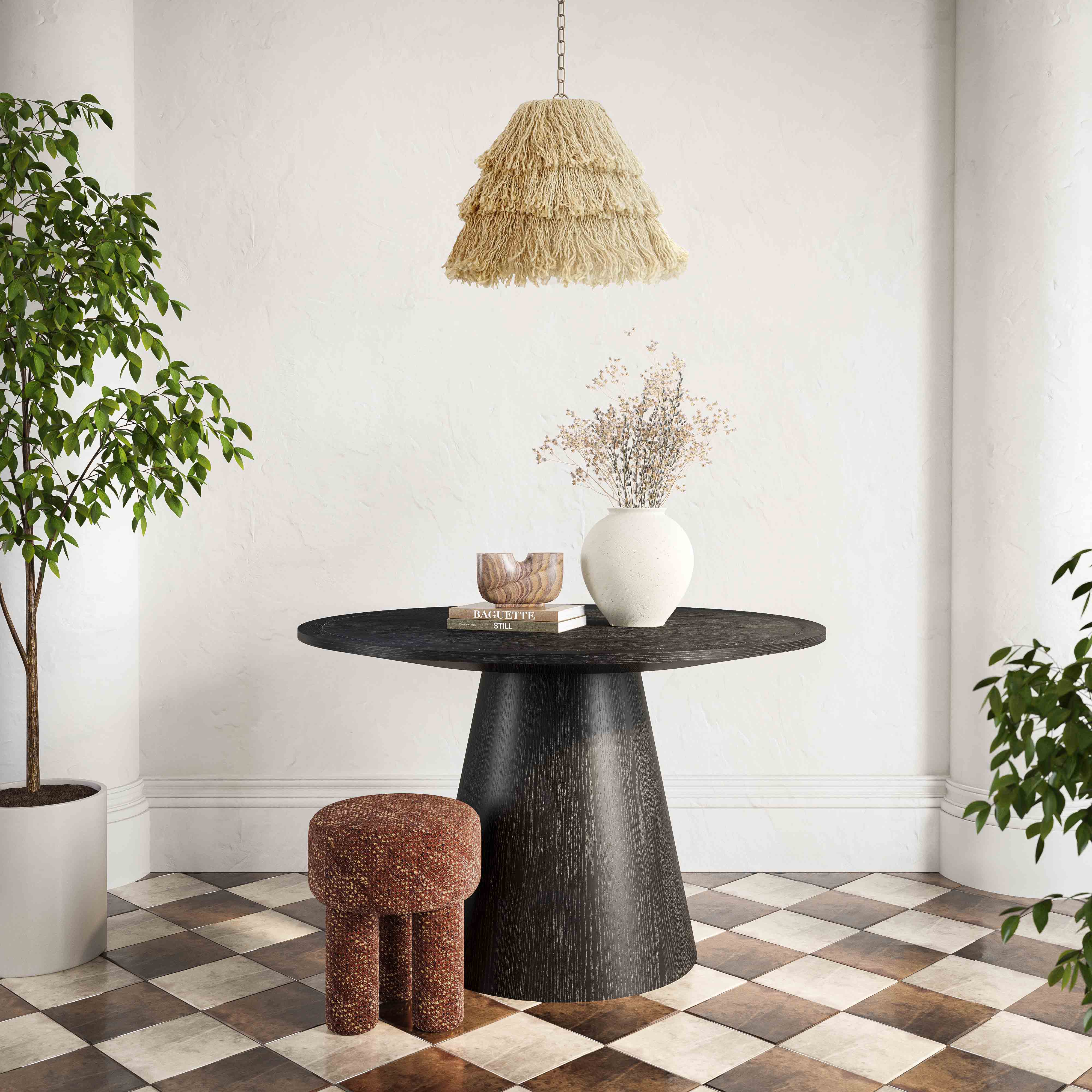 Sahara Round Oak Dining Table (41"-60") - Image 14