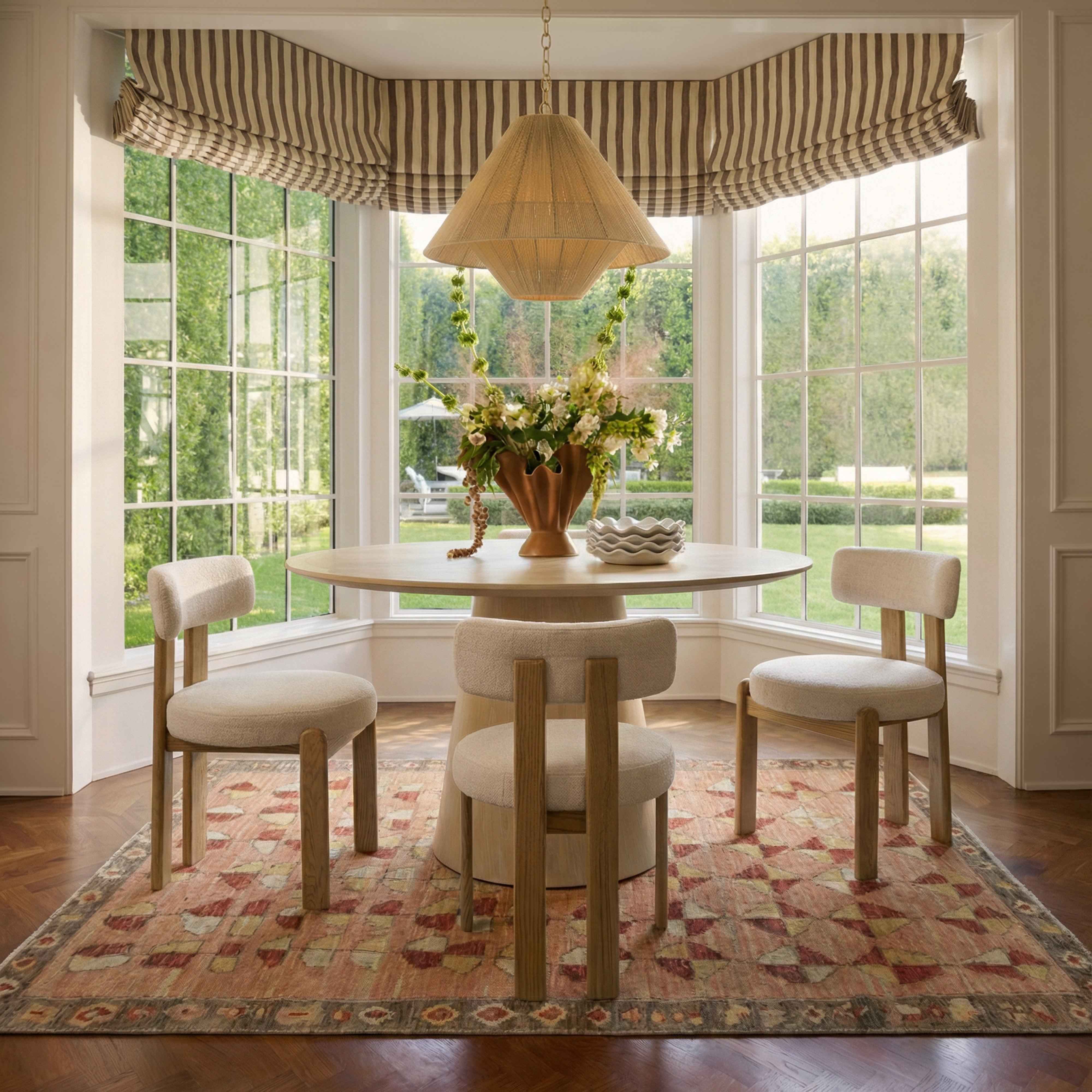 Sahara Round Oak Dining Table (41"-60") - Image 2