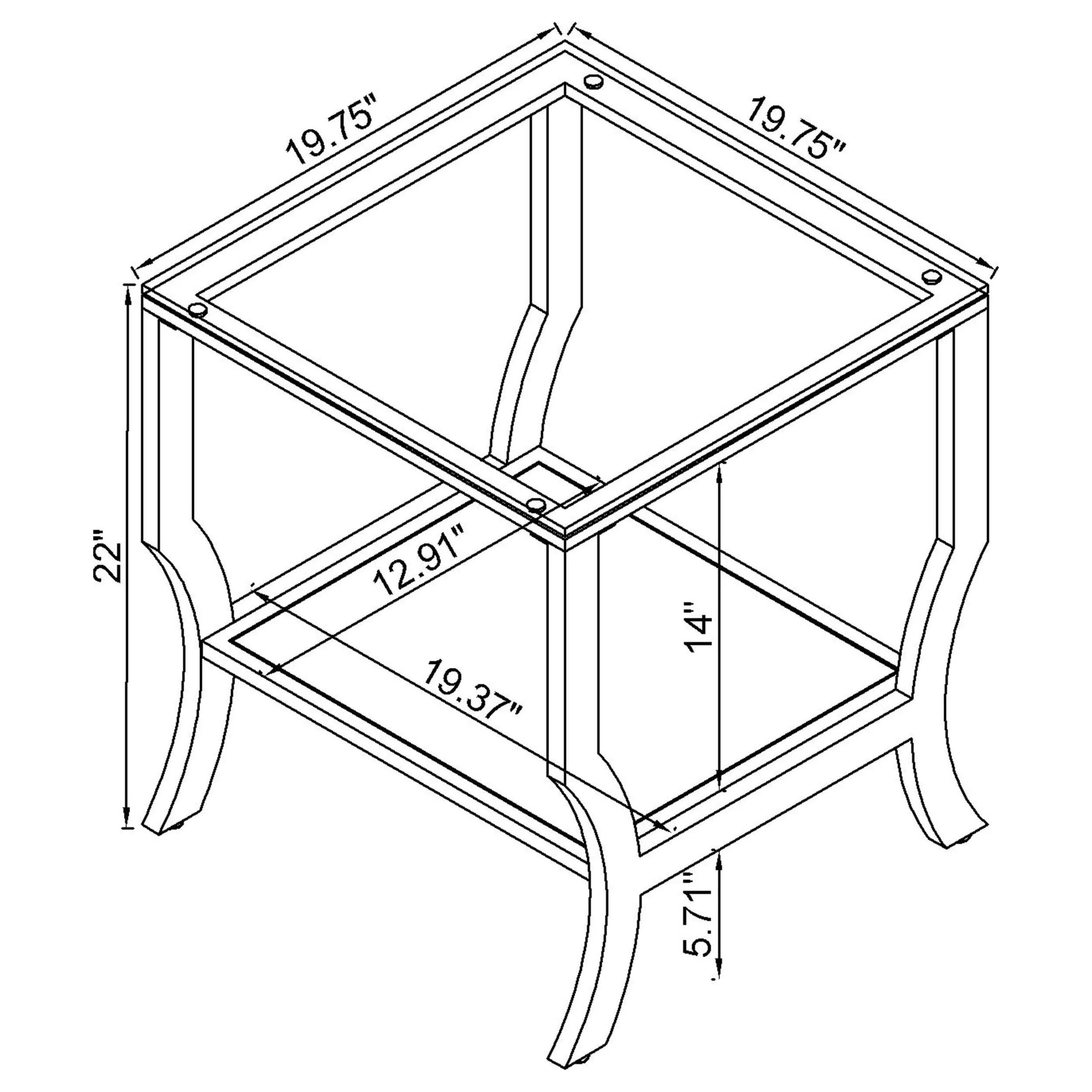 Saide Chrome 3-Piece Glass Top Coffee and End Table Set - Image 5