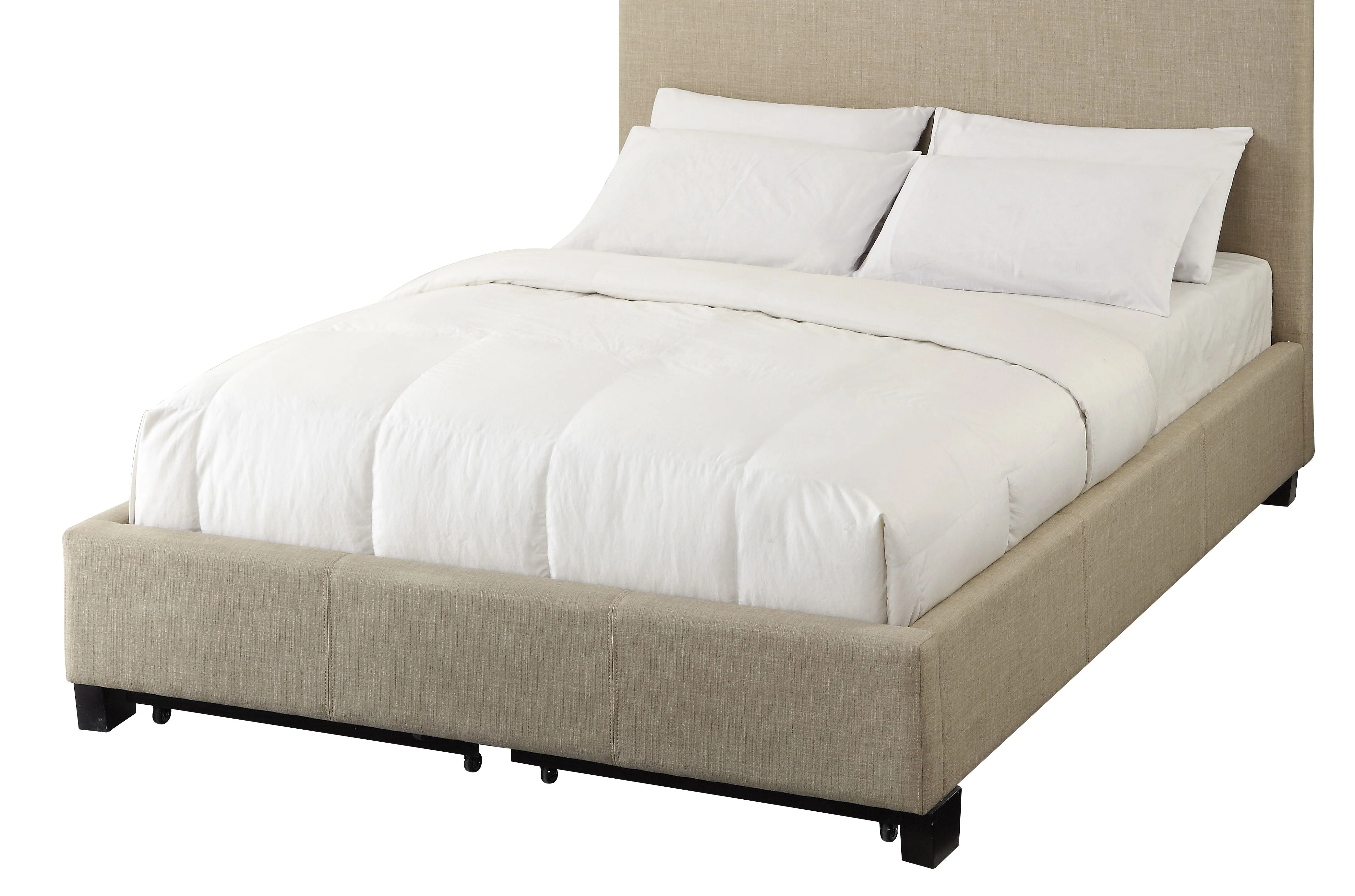 Saint Pierre Upholstered Platform Storage Bed in Toast Linen - Image 5