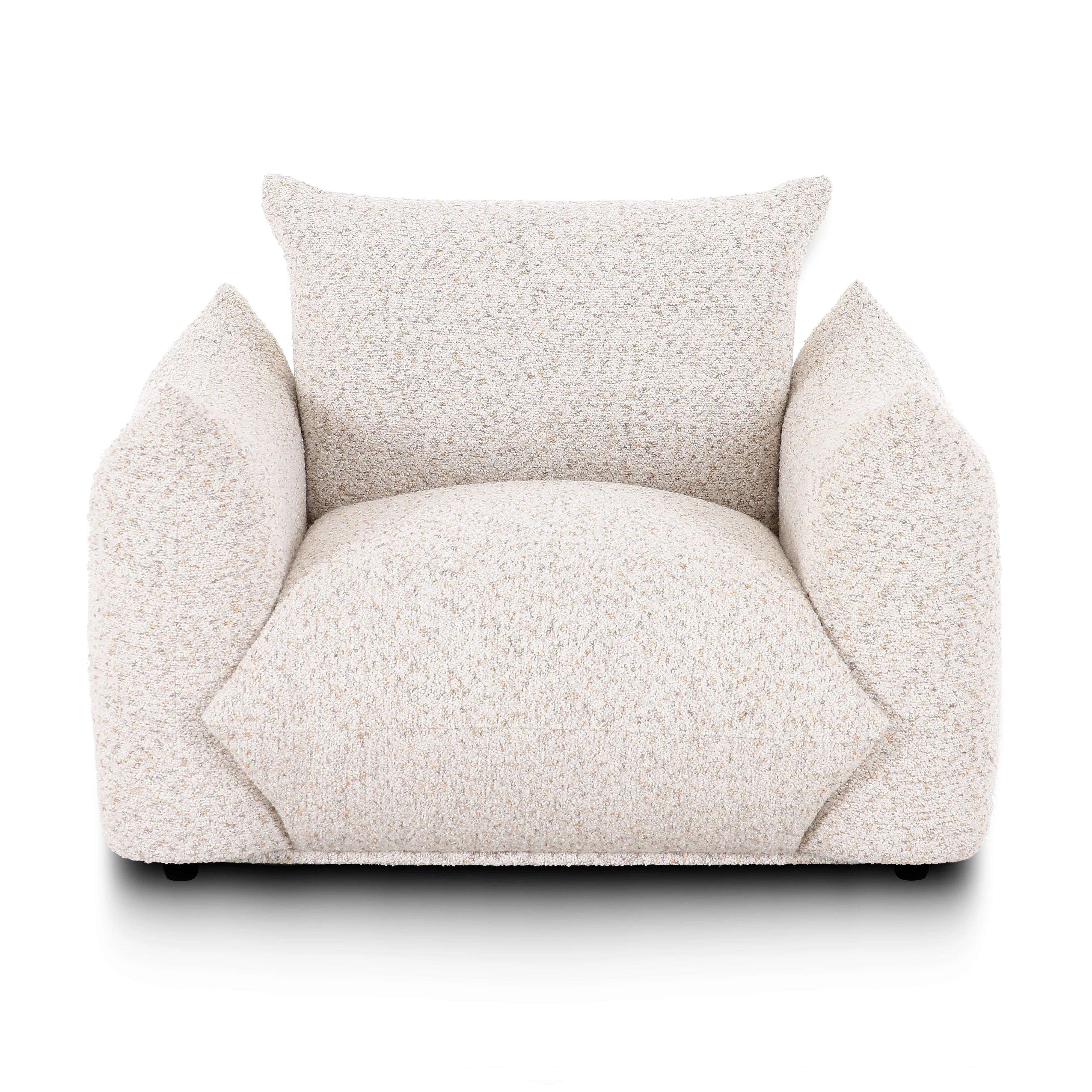 Saint Tropez Nubby Fabric Armchair in Sand