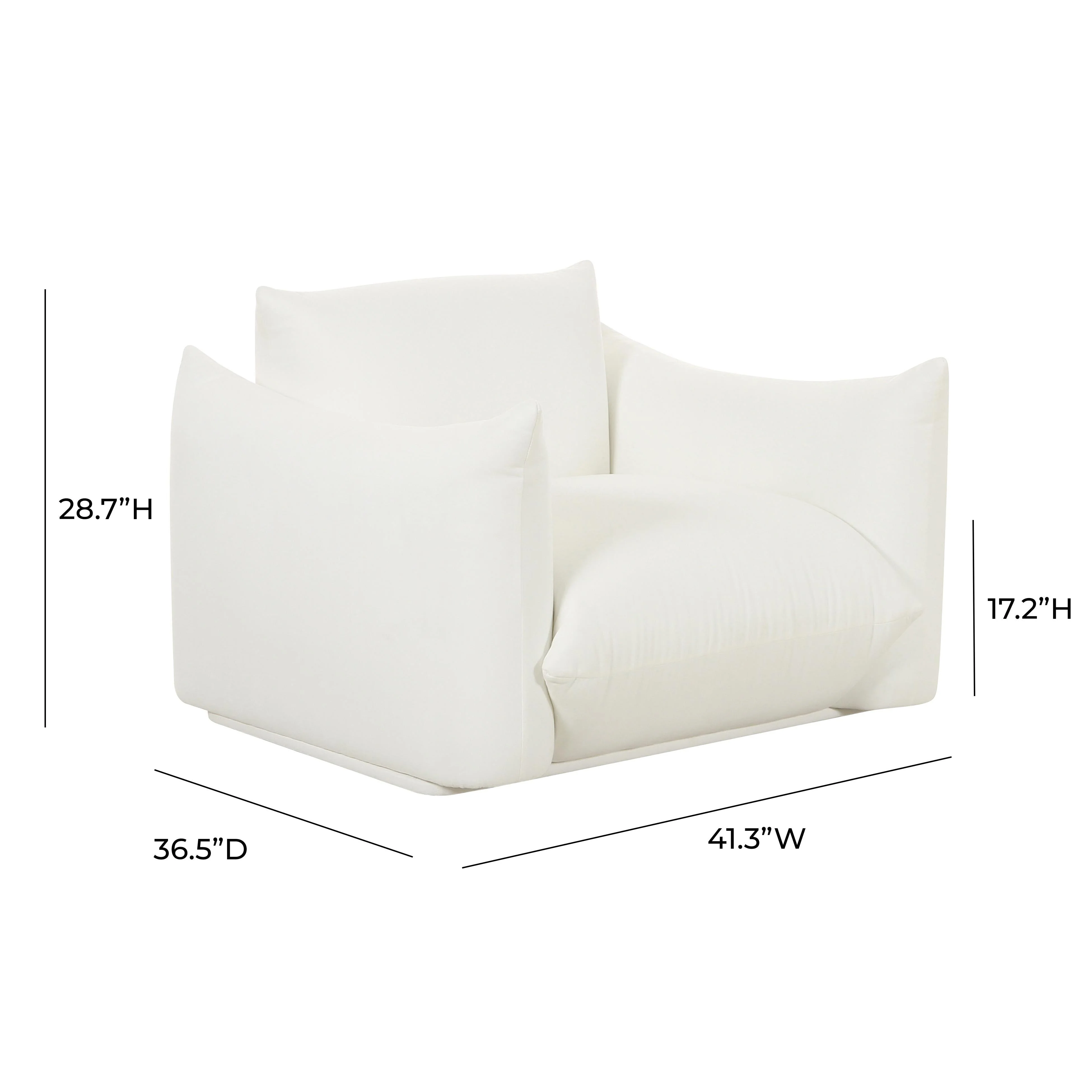 Saint Tropez Pearl Performance Fabric Stuffed Armchair - Image 6