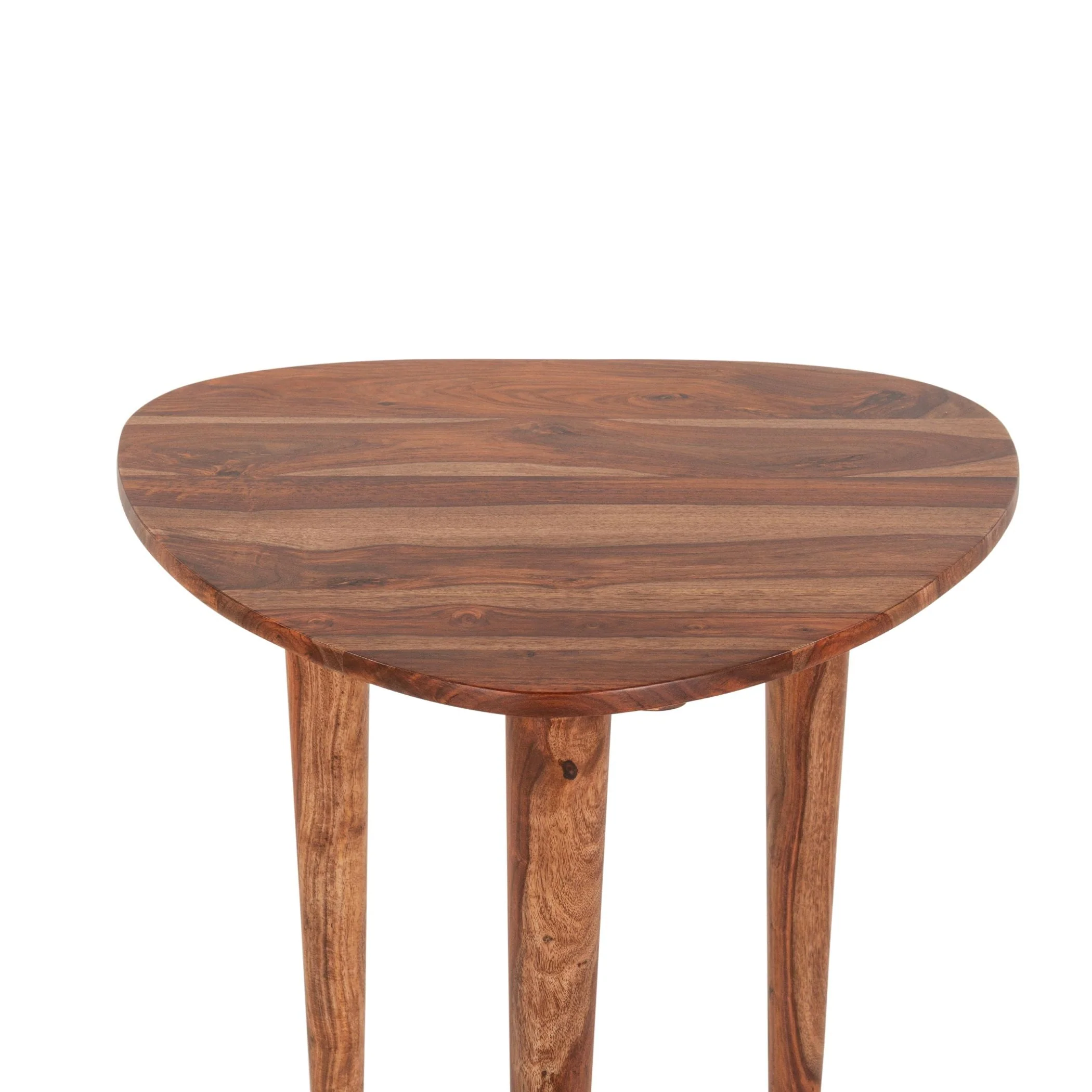 Salem 23" Side Table in Natural Sheesham Wood - Image 4