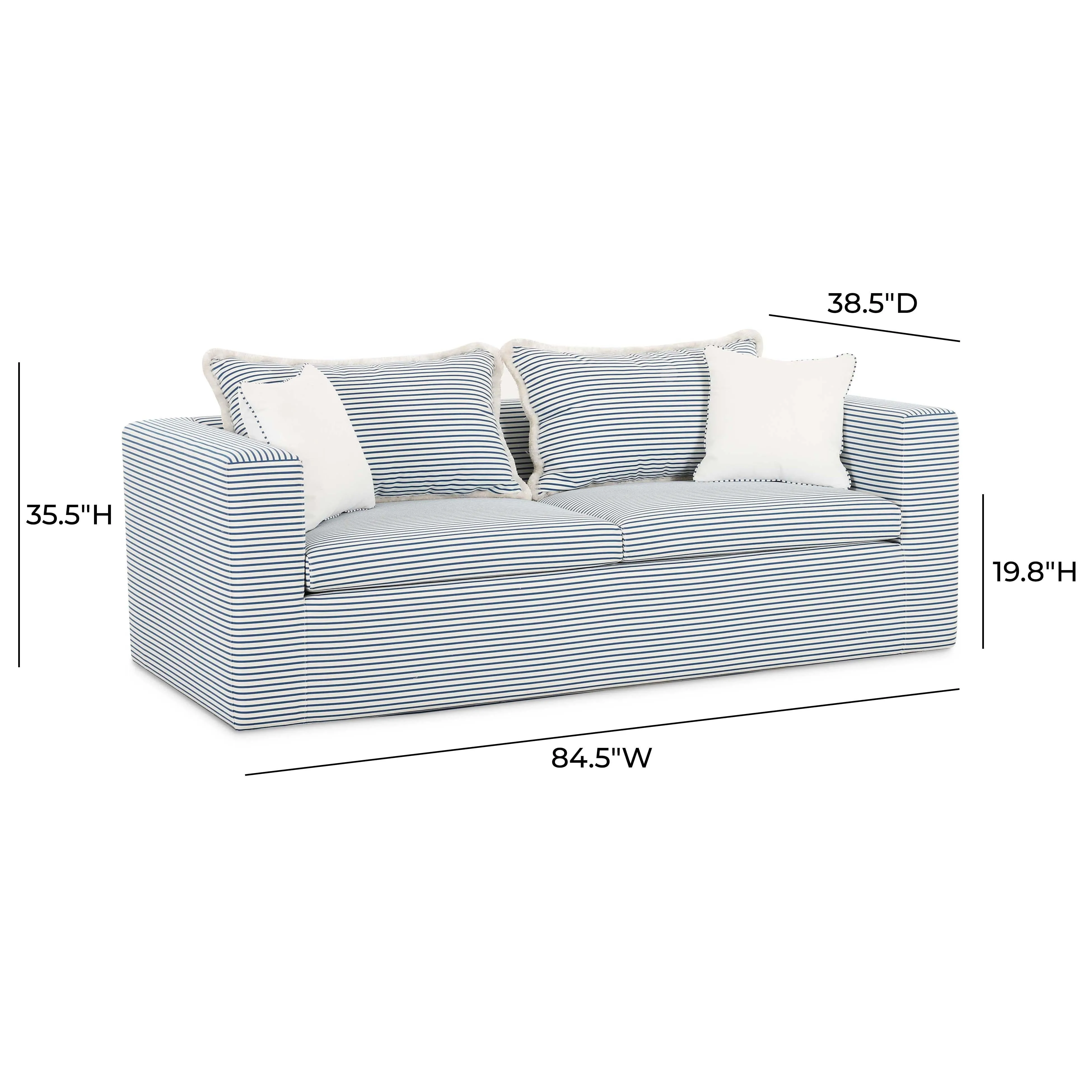 Salty Striped Outdoor Sofa - Image 12