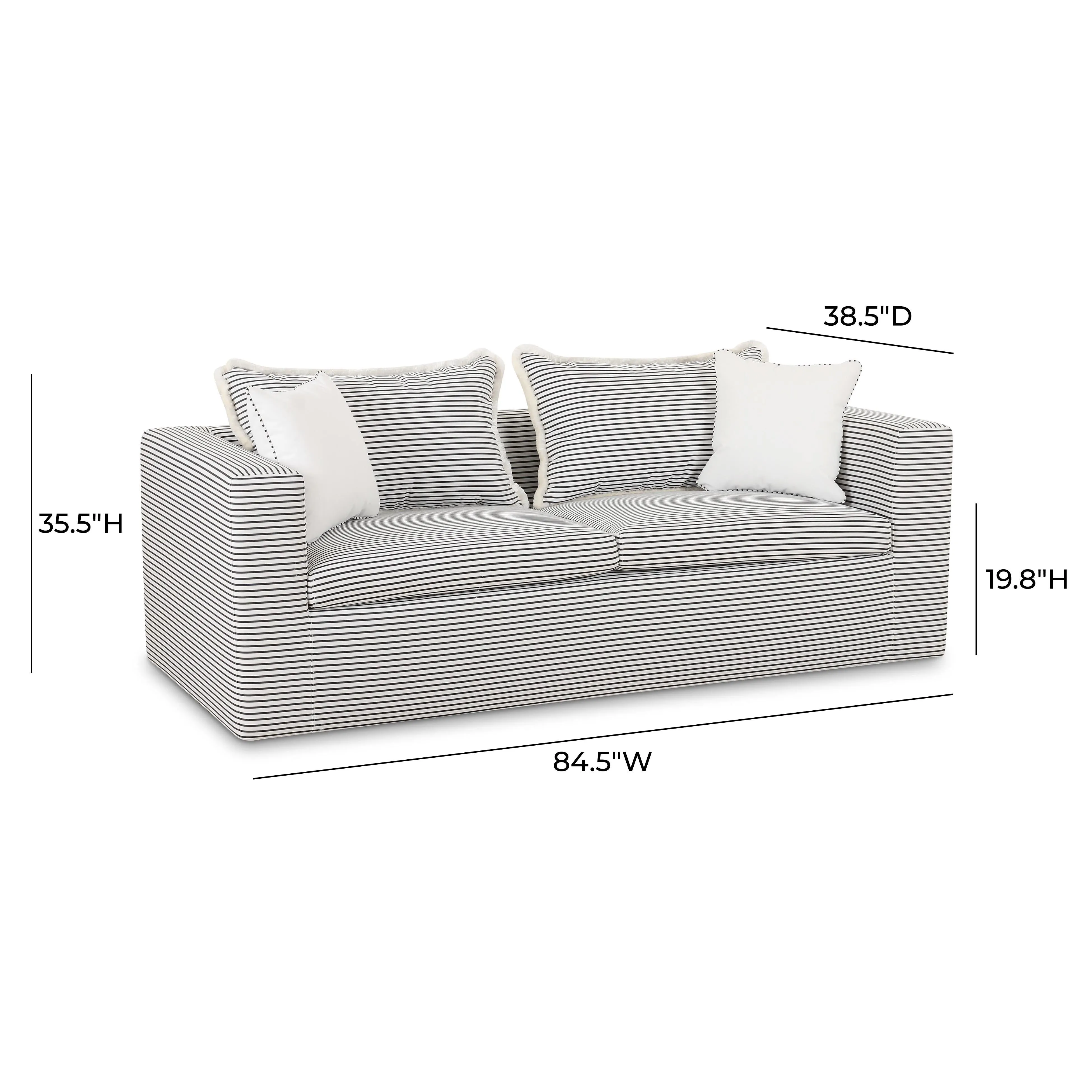 Salty Striped Outdoor Sofa - Image 19