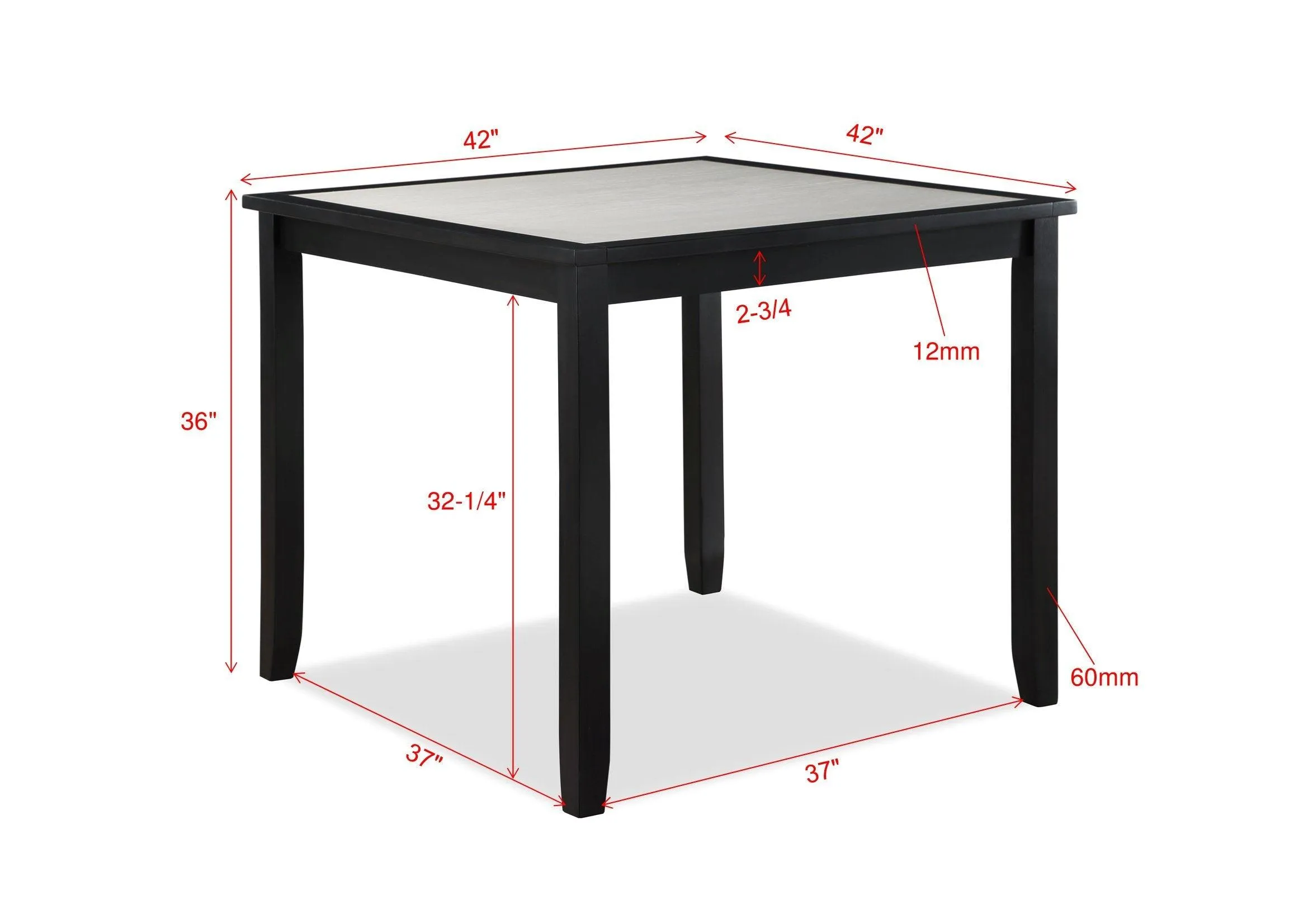 Salvador Black and White 5-Piece Counter Height Dining Set - Image 8