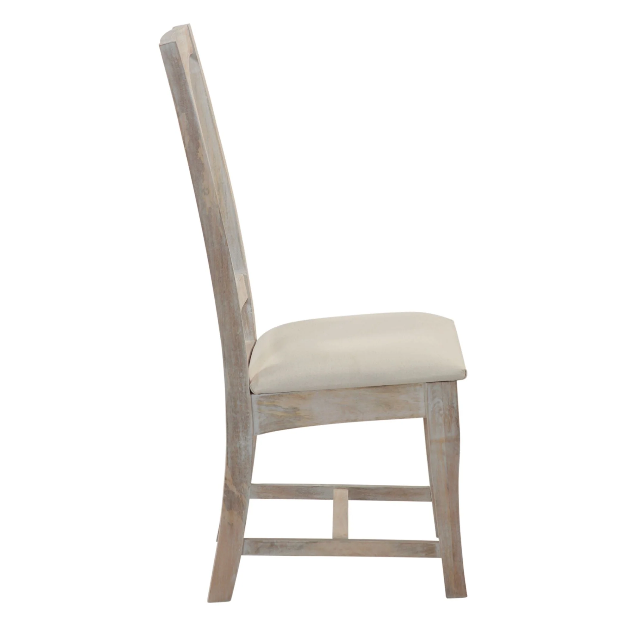 San Rafael 18" Upholstered Dining Chair in Heirloom White, Set of 2 - Image 3