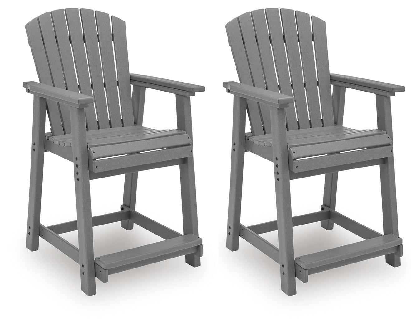 Sanctuary Beach Dark Gray Outdoor Counter Height Bar Stool (Set of 2) - Image 2