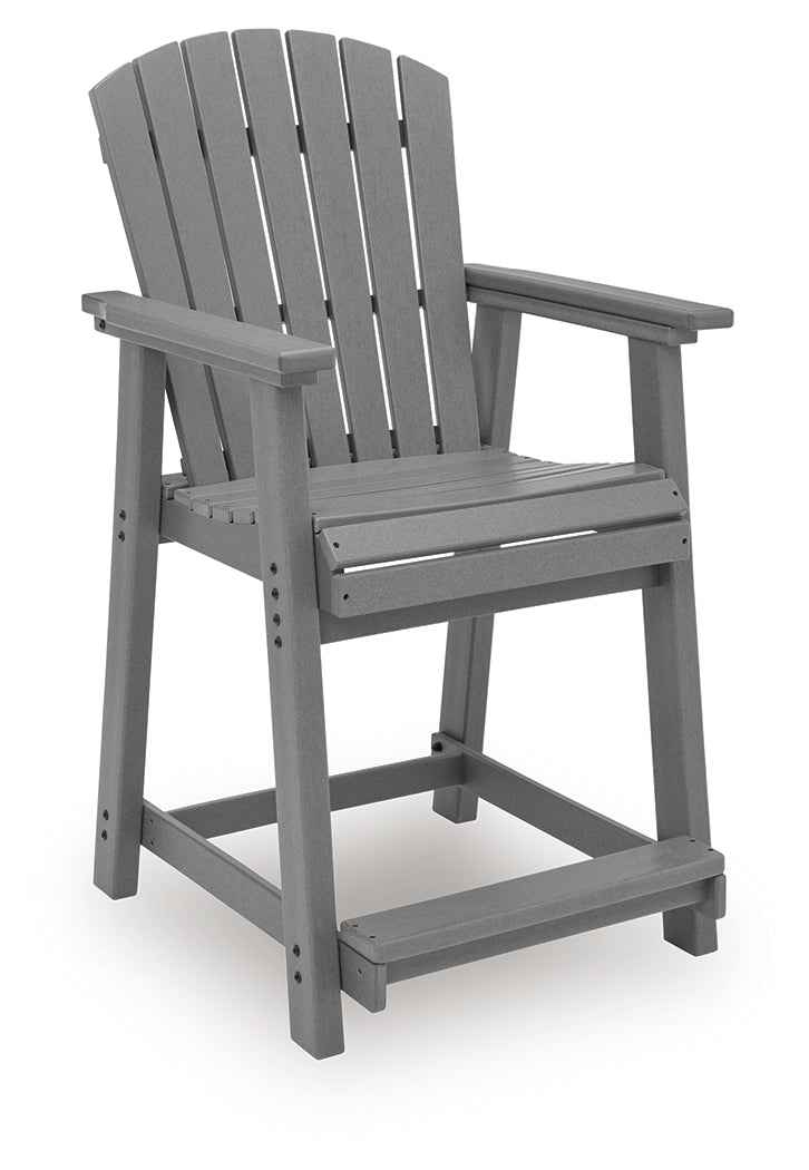 Sanctuary Beach Dark Gray Outdoor Counter Height Bar Stool (Set of 2) - Image 3