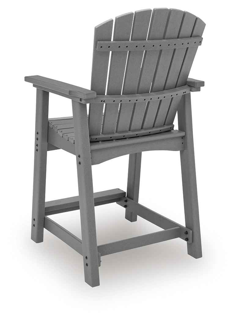 Sanctuary Beach Dark Gray Outdoor Counter Height Bar Stool (Set of 2) - Image 5