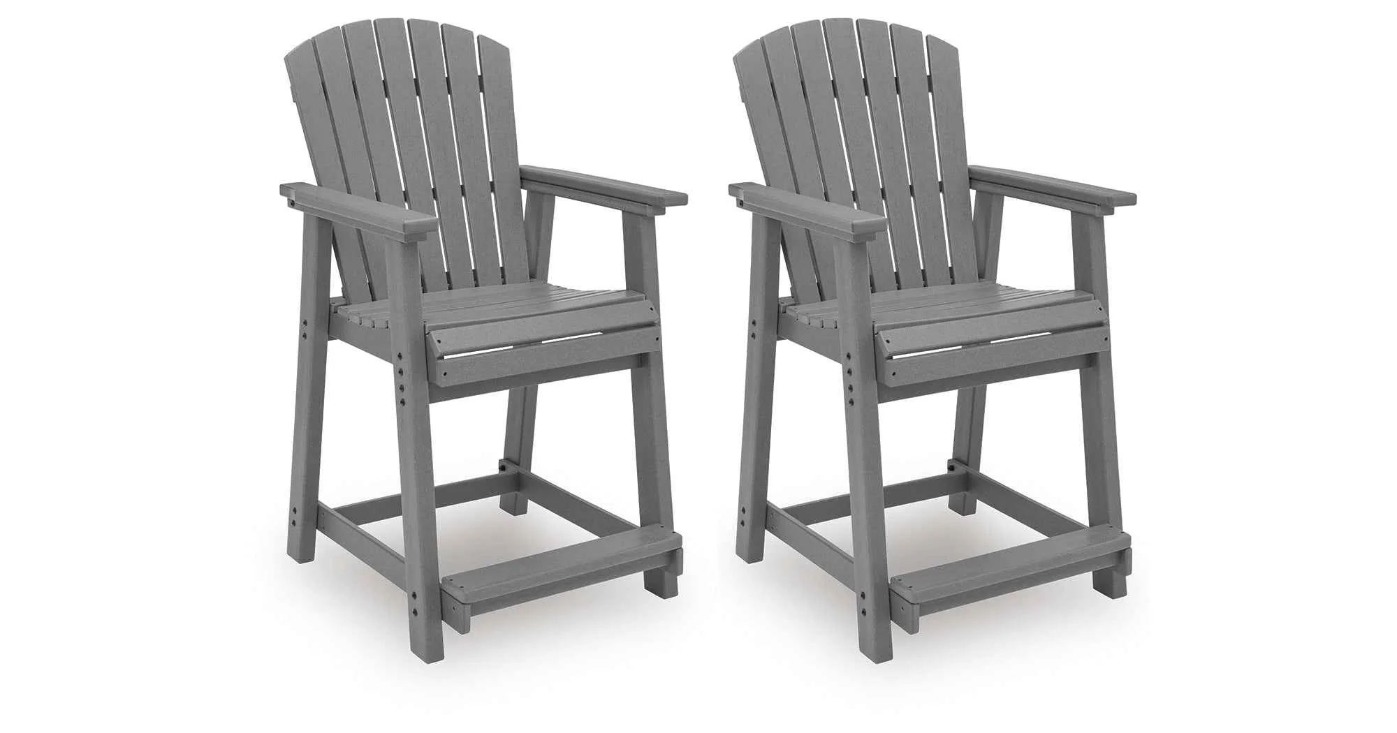 Sanctuary Beach Dark Gray Outdoor Counter Height Bar Stool (Set of 2) - Image 7