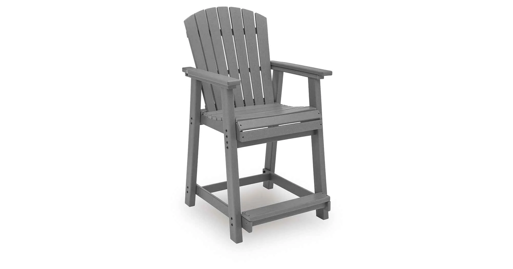 Sanctuary Beach Dark Gray Outdoor Counter Height Bar Stool (Set of 2) - Image 8