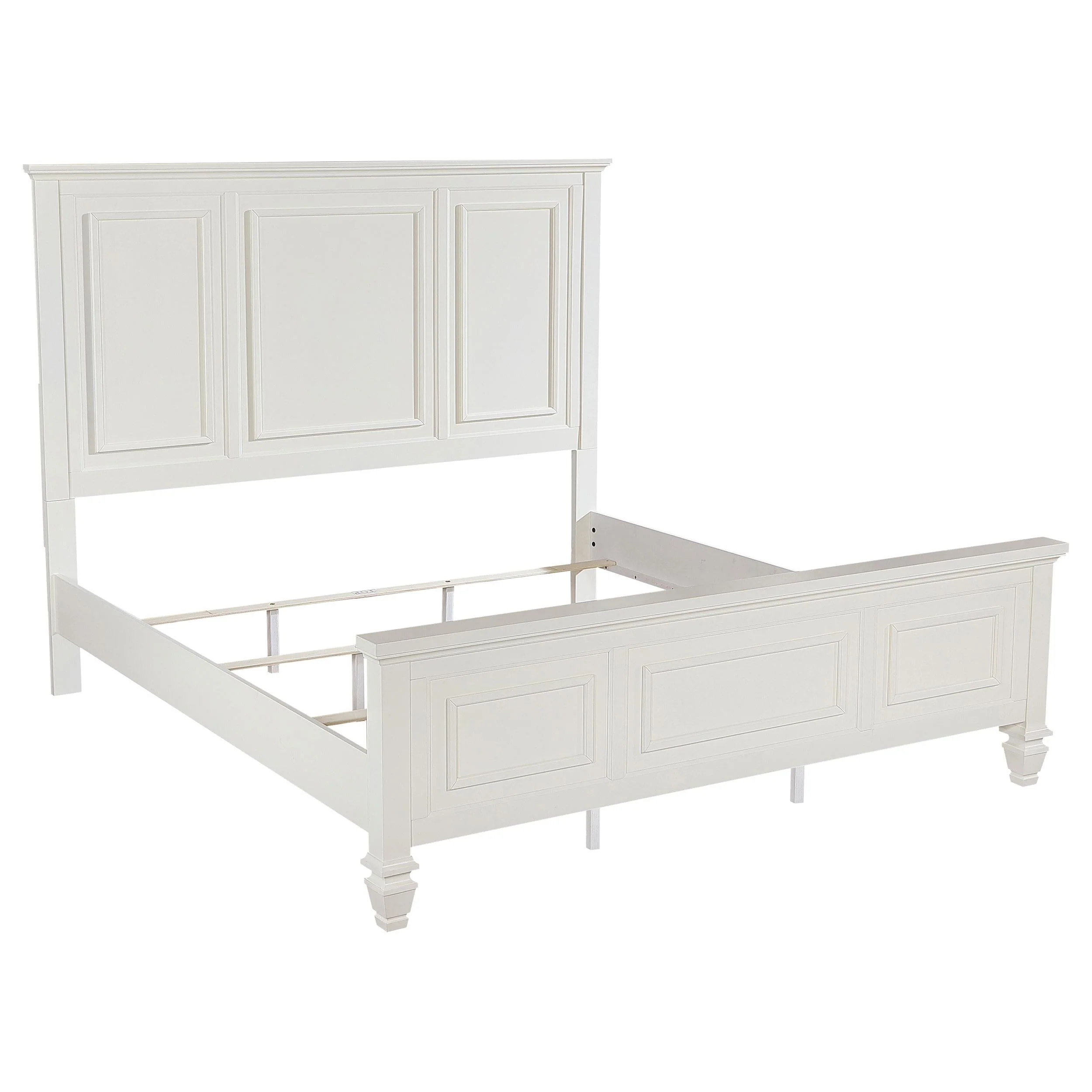 Sandy Beach Cream White Eastern King Panel Bed - Image 3
