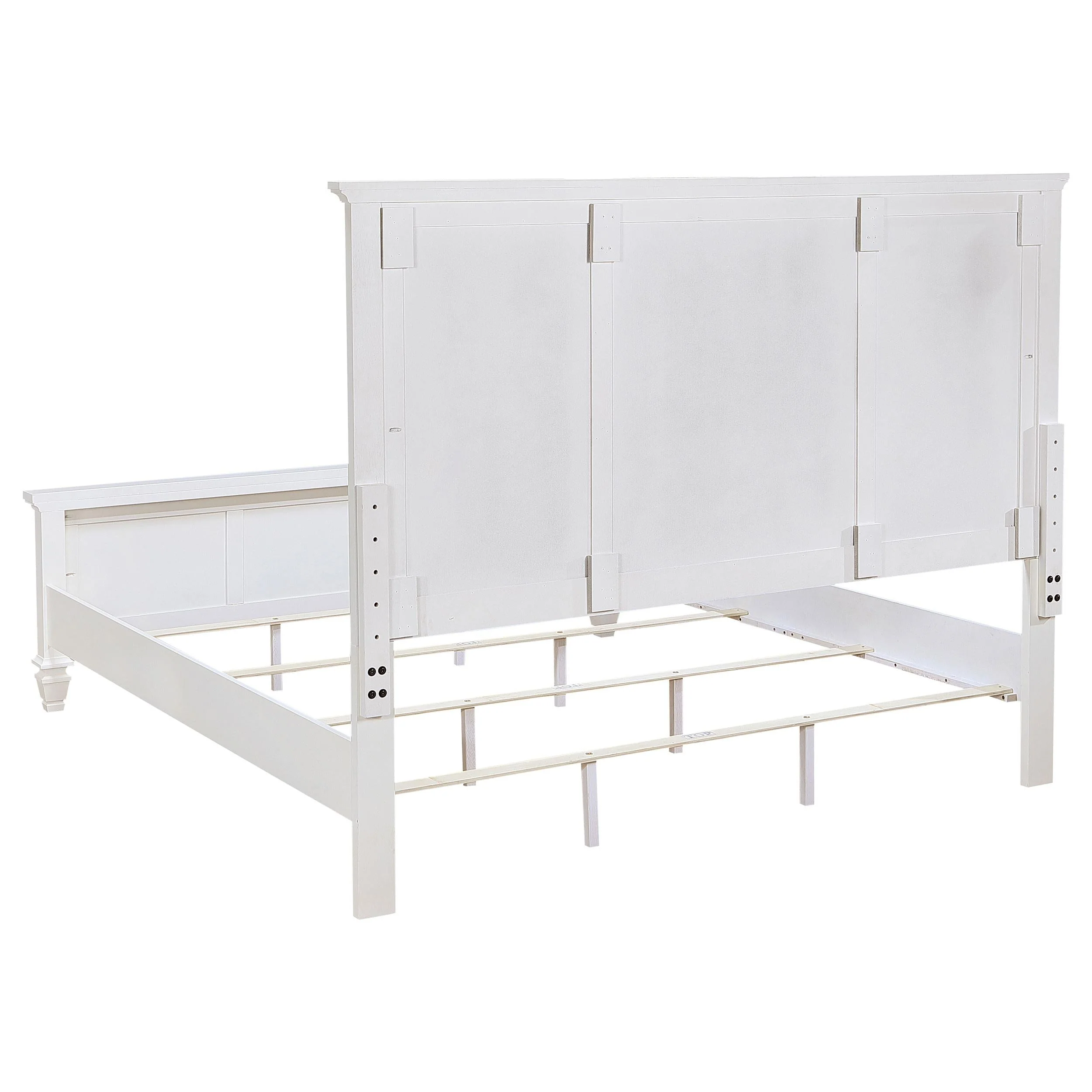 Sandy Beach Cream White Eastern King Panel Bed - Image 5