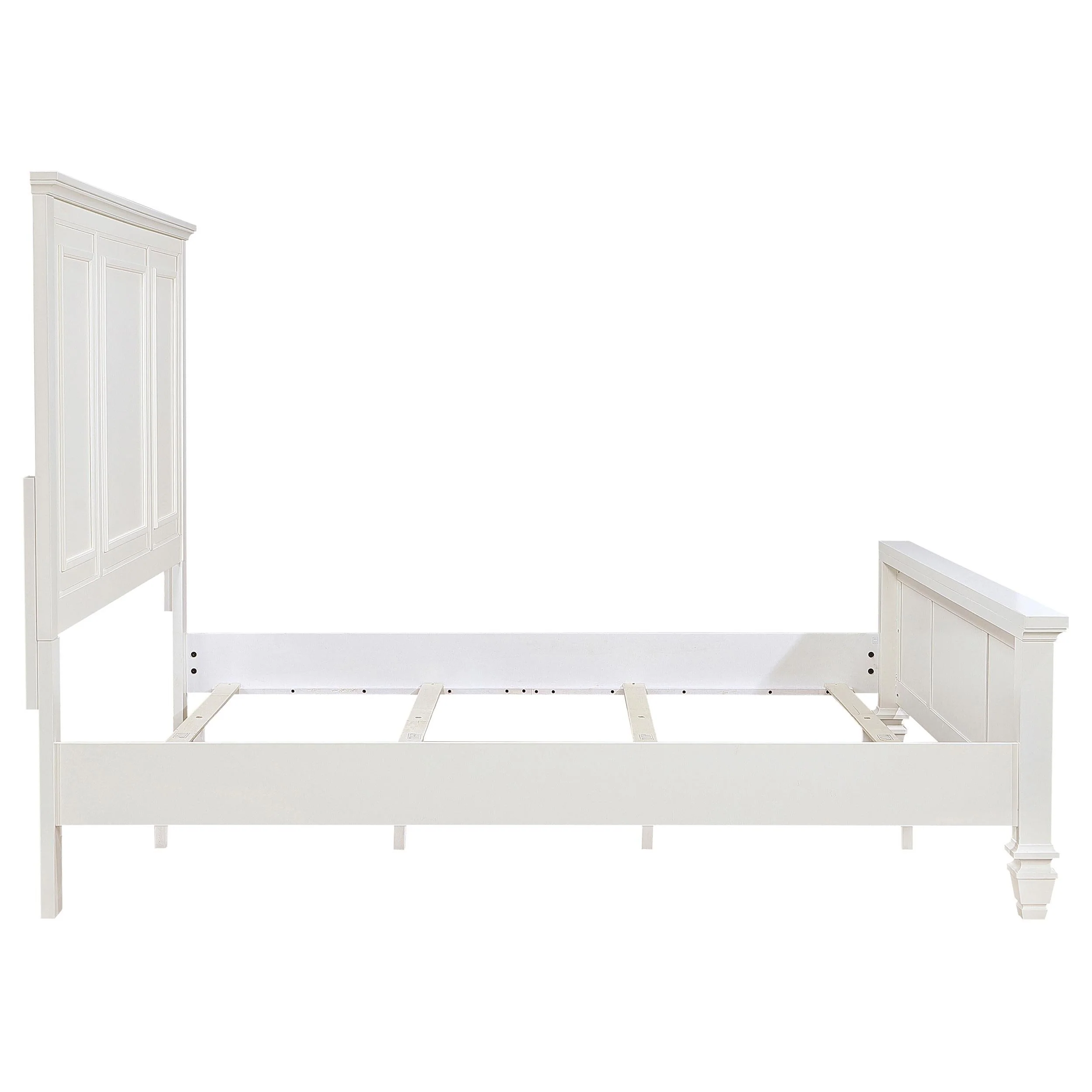 Sandy Beach Cream White Eastern King Panel Bed - Image 6