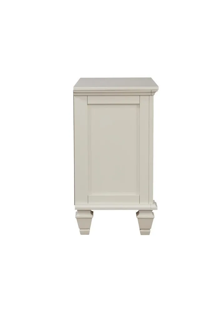 Sandy Beach White 3-Drawer Nightstand - Image 5