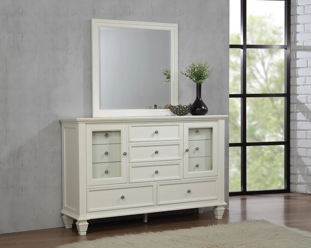 Sandy Beach White Rectangular Mirror - Image 3