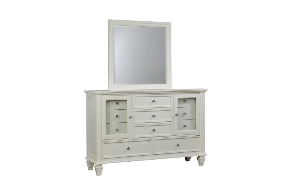 Sandy Beach White Rectangular Mirror - Image 4