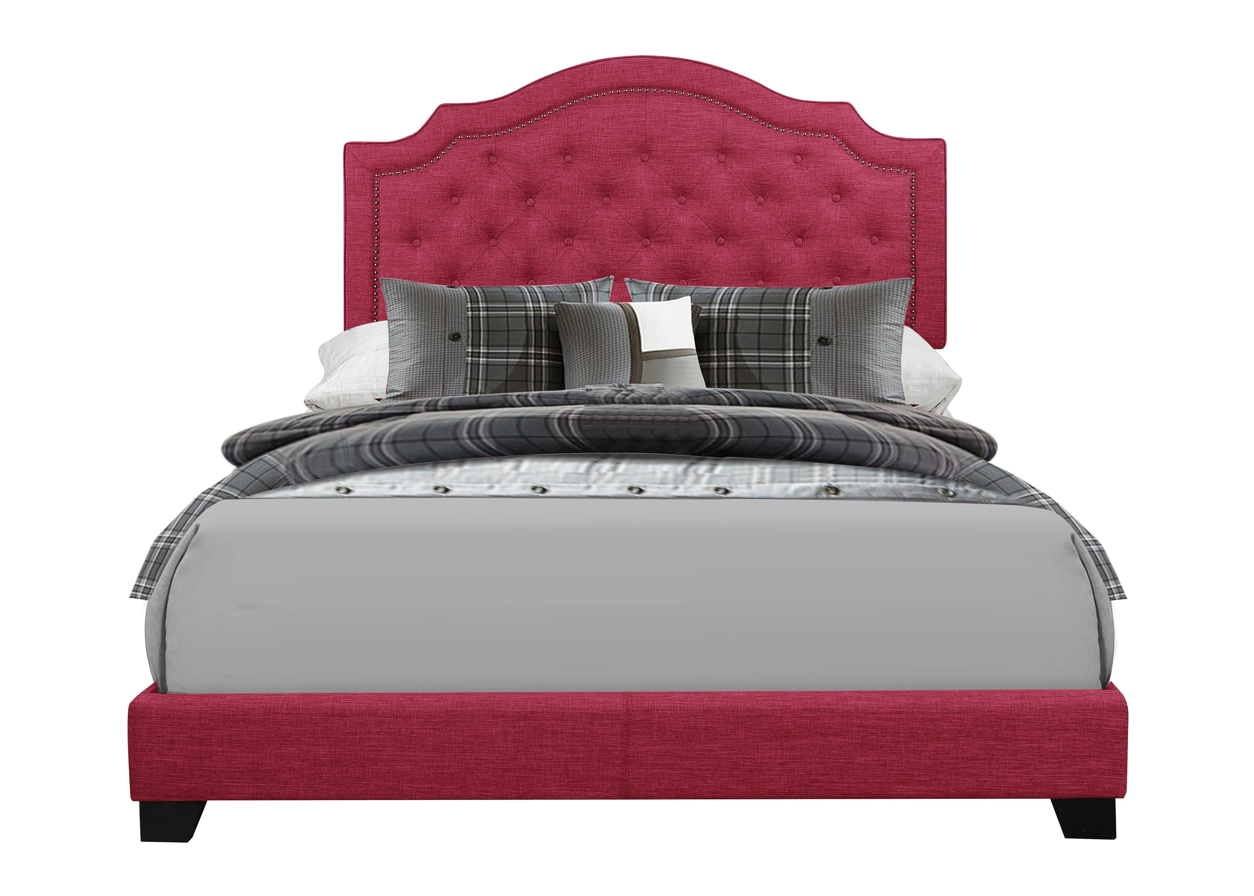 Sandy Pink Full Upholstered Bed - Image 2