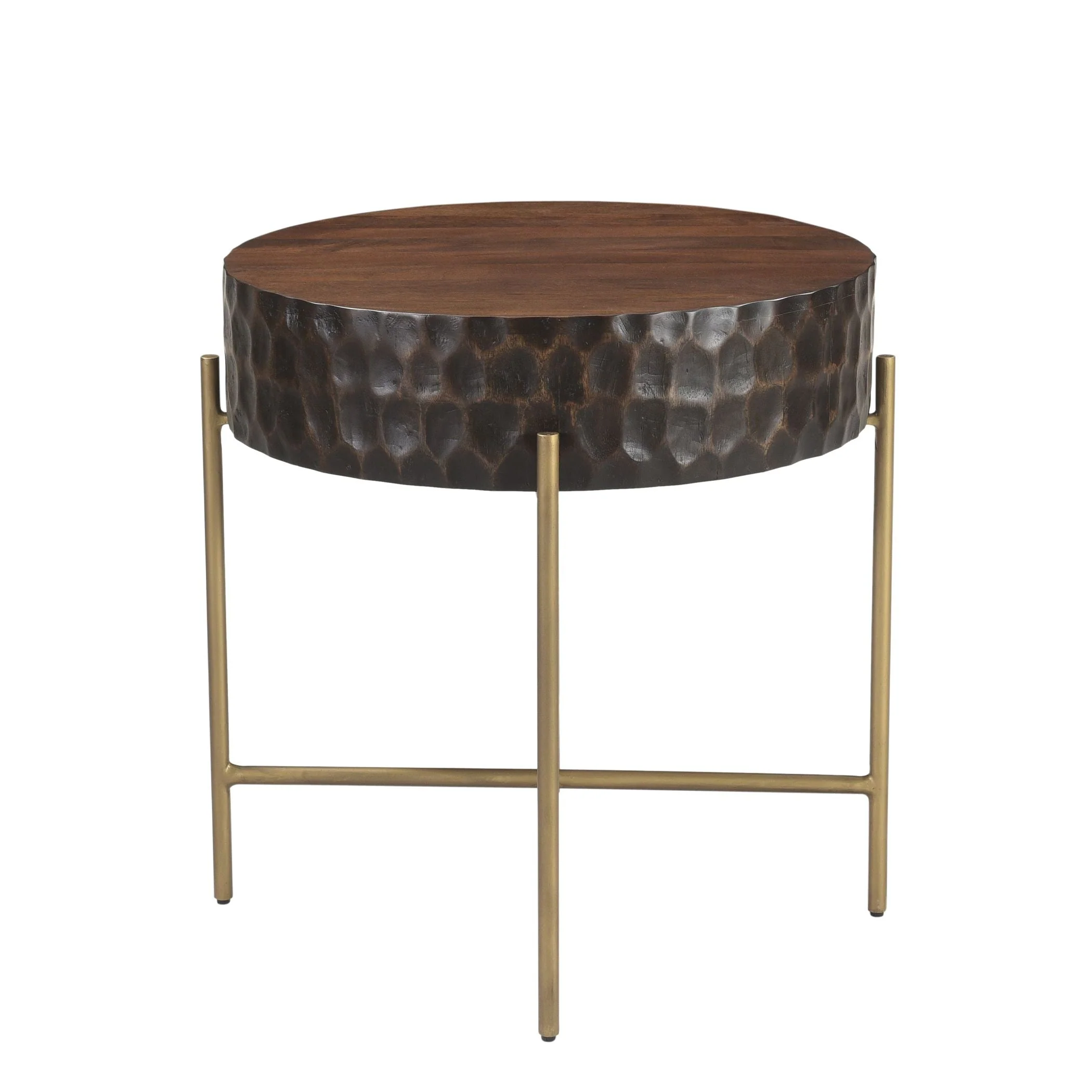 Santa Cruz 24" Round Side Table in Two Tone - Image 4