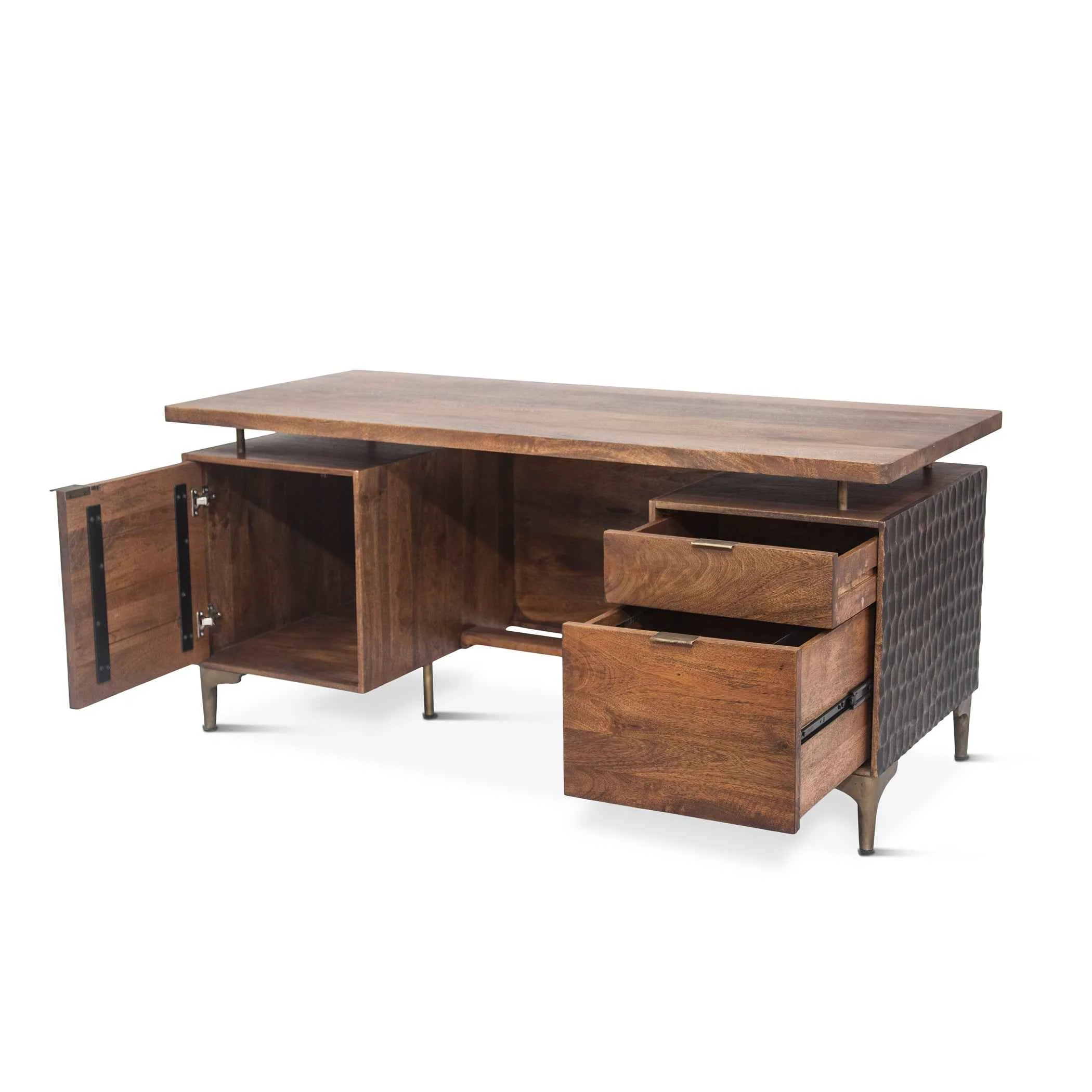Santa Cruz 66" Office Desk in Two Tone - Image 6