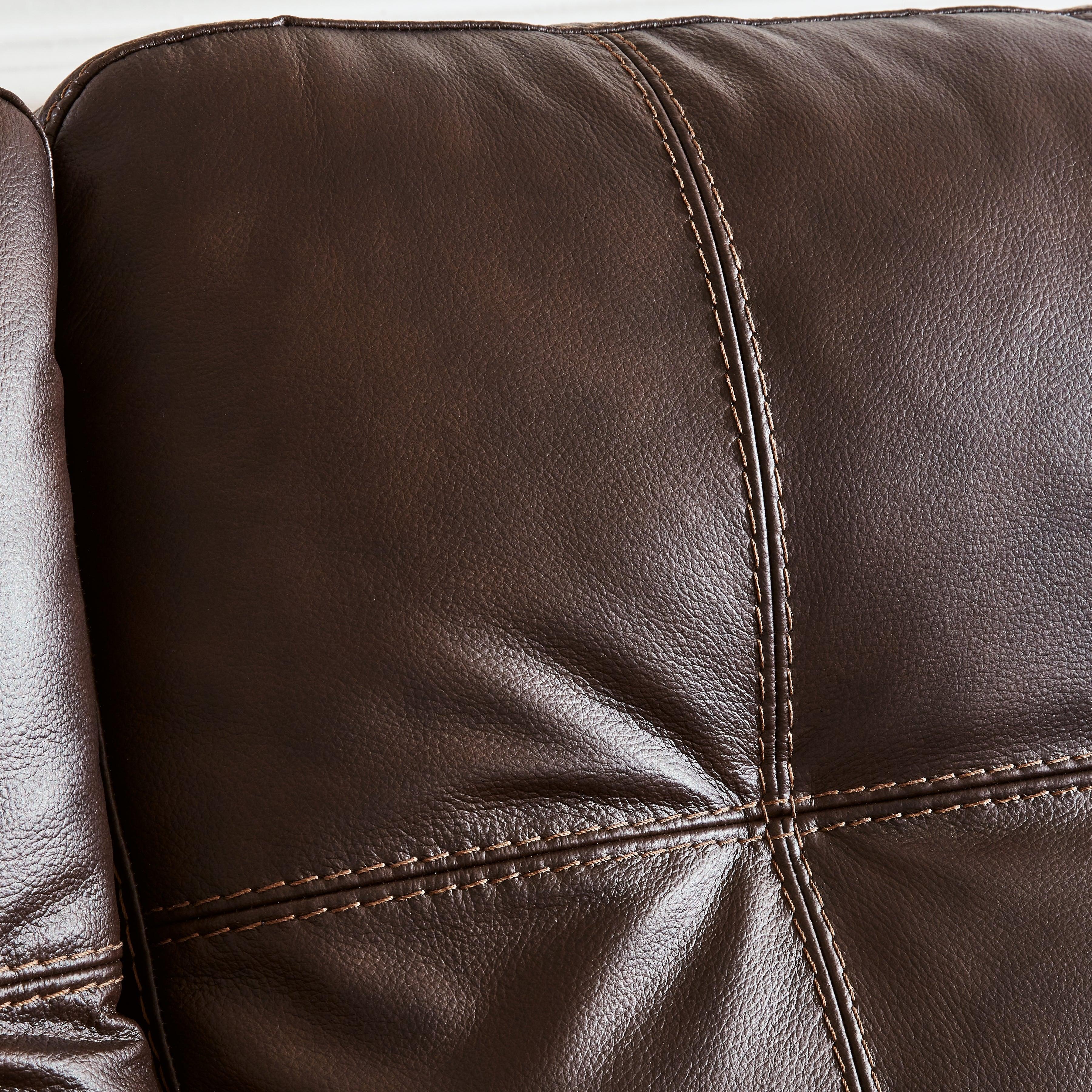 Santorine Dark Brown Leather Sofa - Image 6