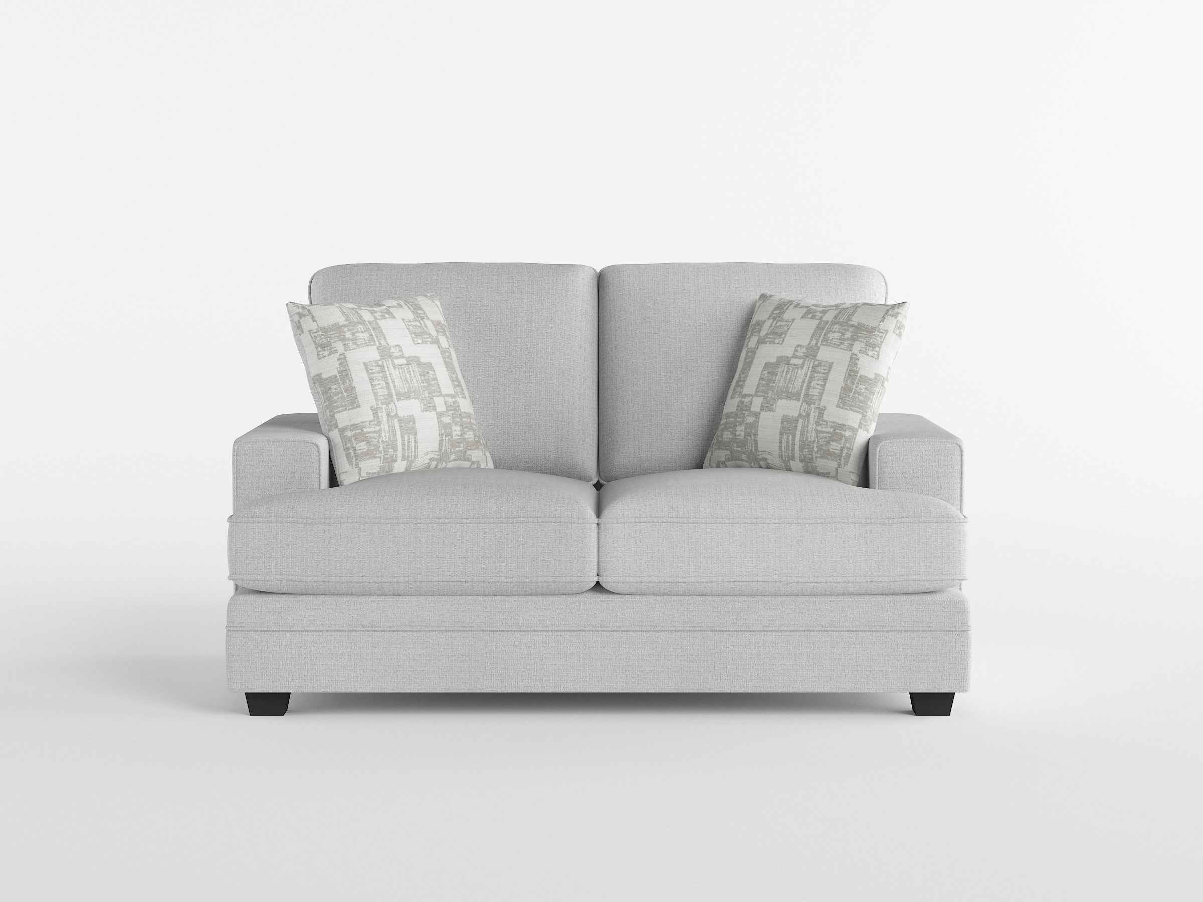 Sarah Stone Gray Loveseat - Image 12