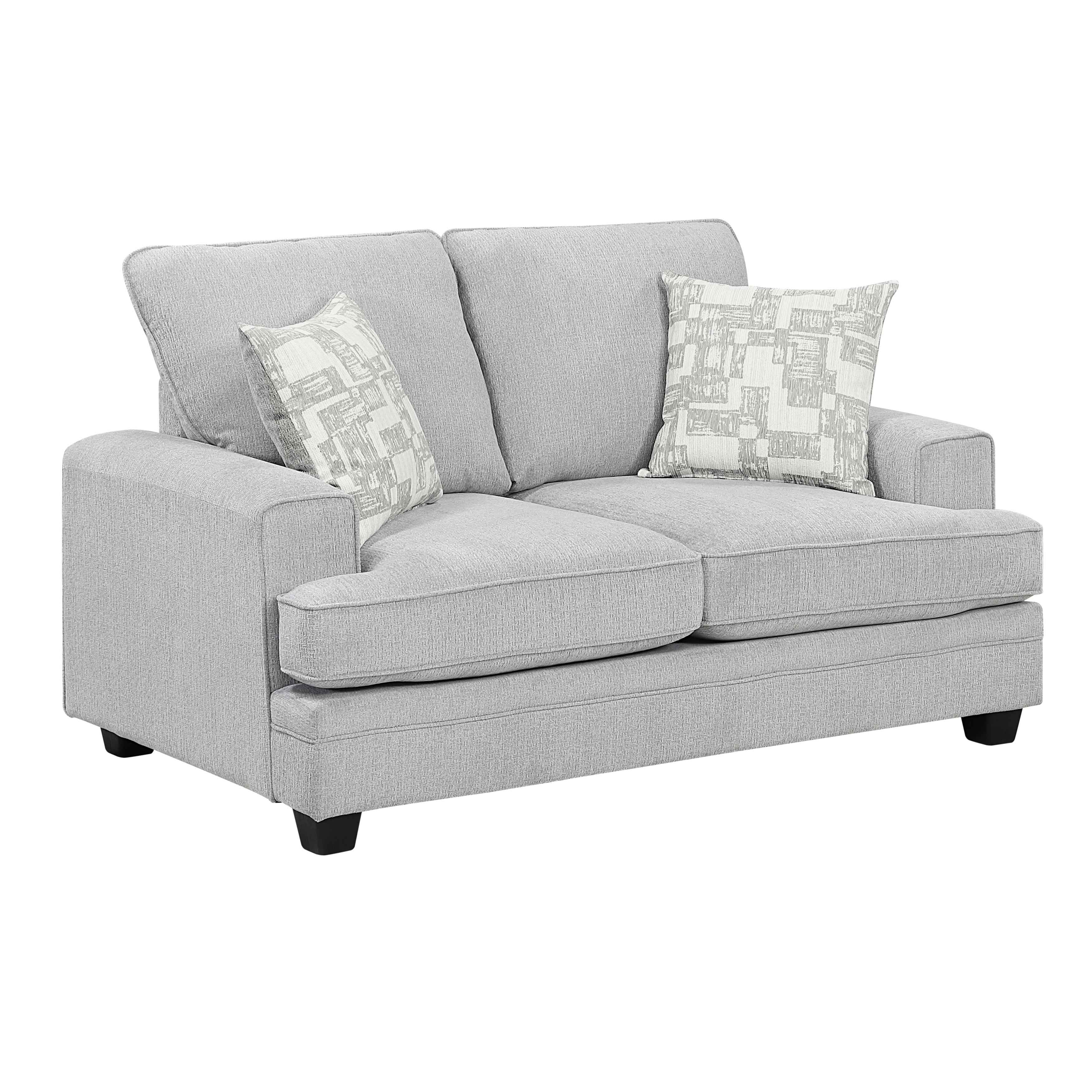 Sarah Stone Gray Loveseat - Image 2