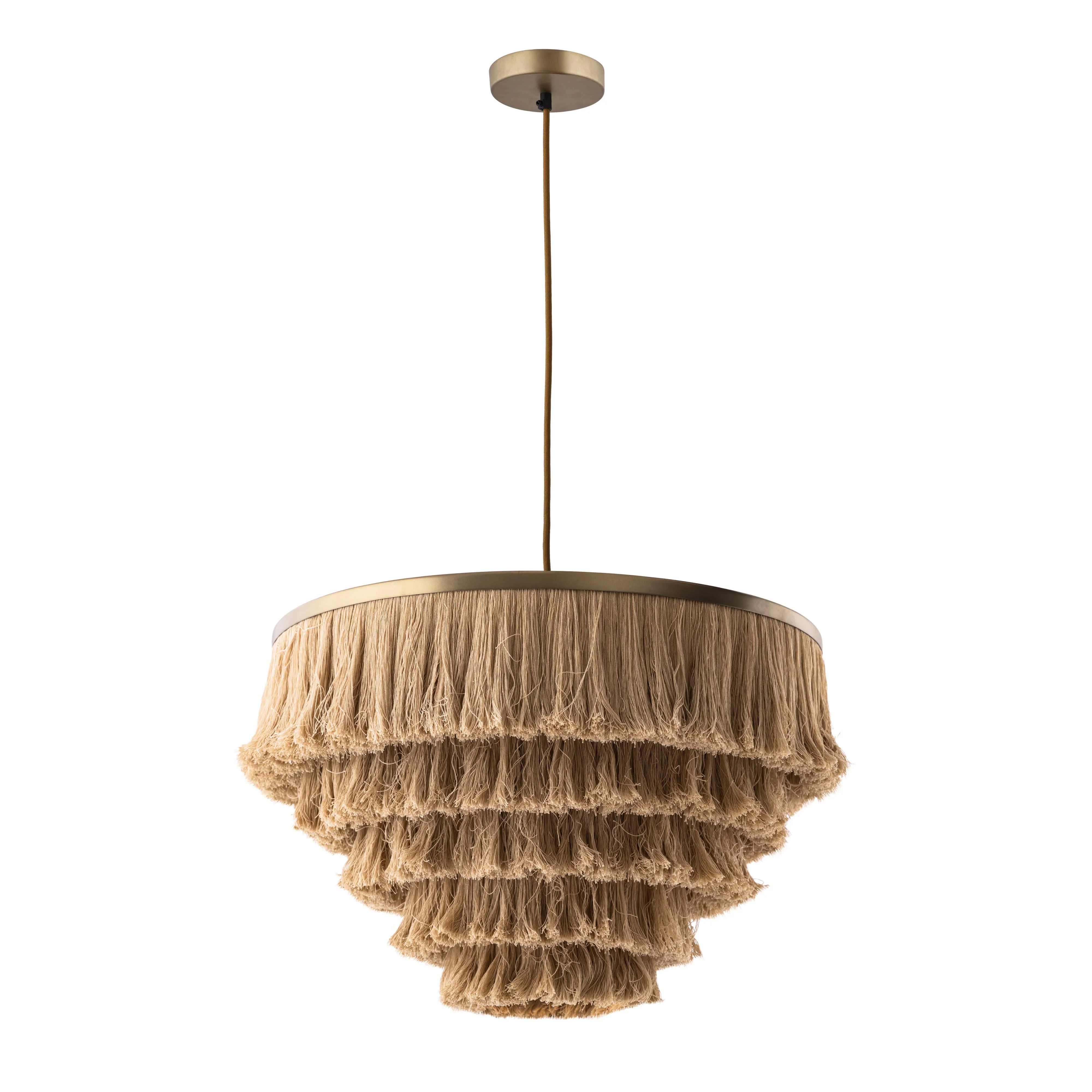 Sarai Natural Fringe Pendant - Image 3