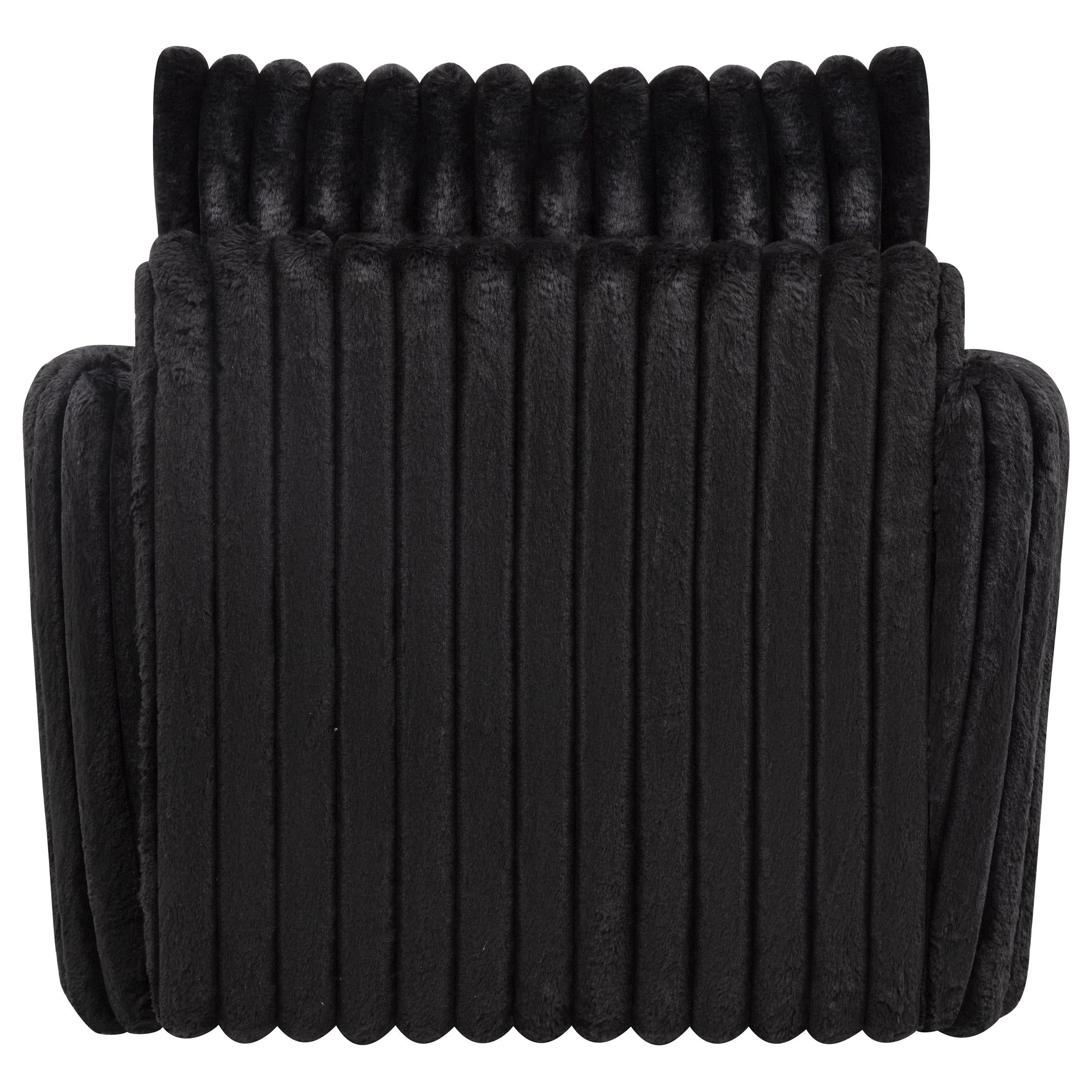 Sarco Black Corduroy Upholstered Swivel Accent Arm Chair - Image 5