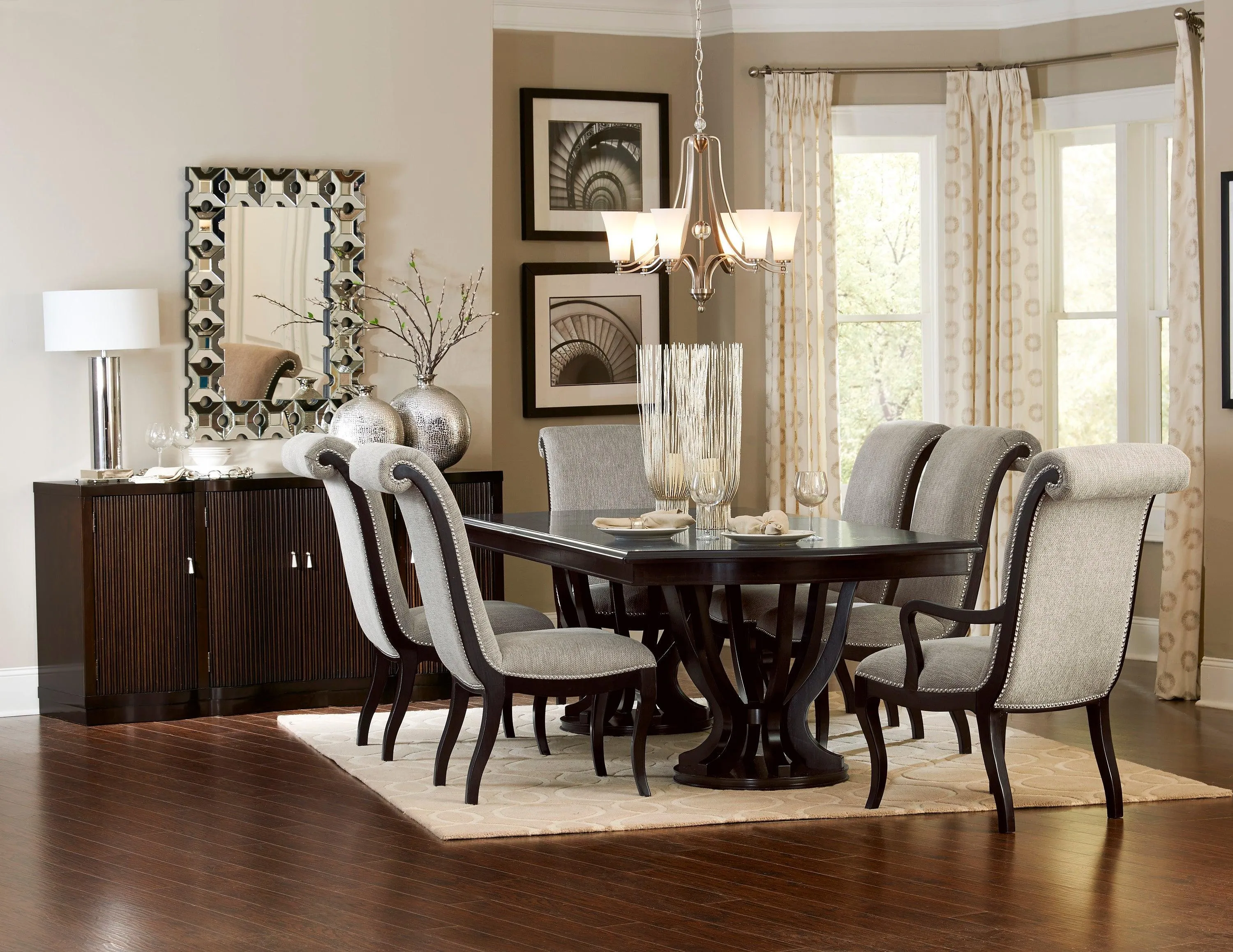 Savion Espresso Dining Arm Chair - Image 2