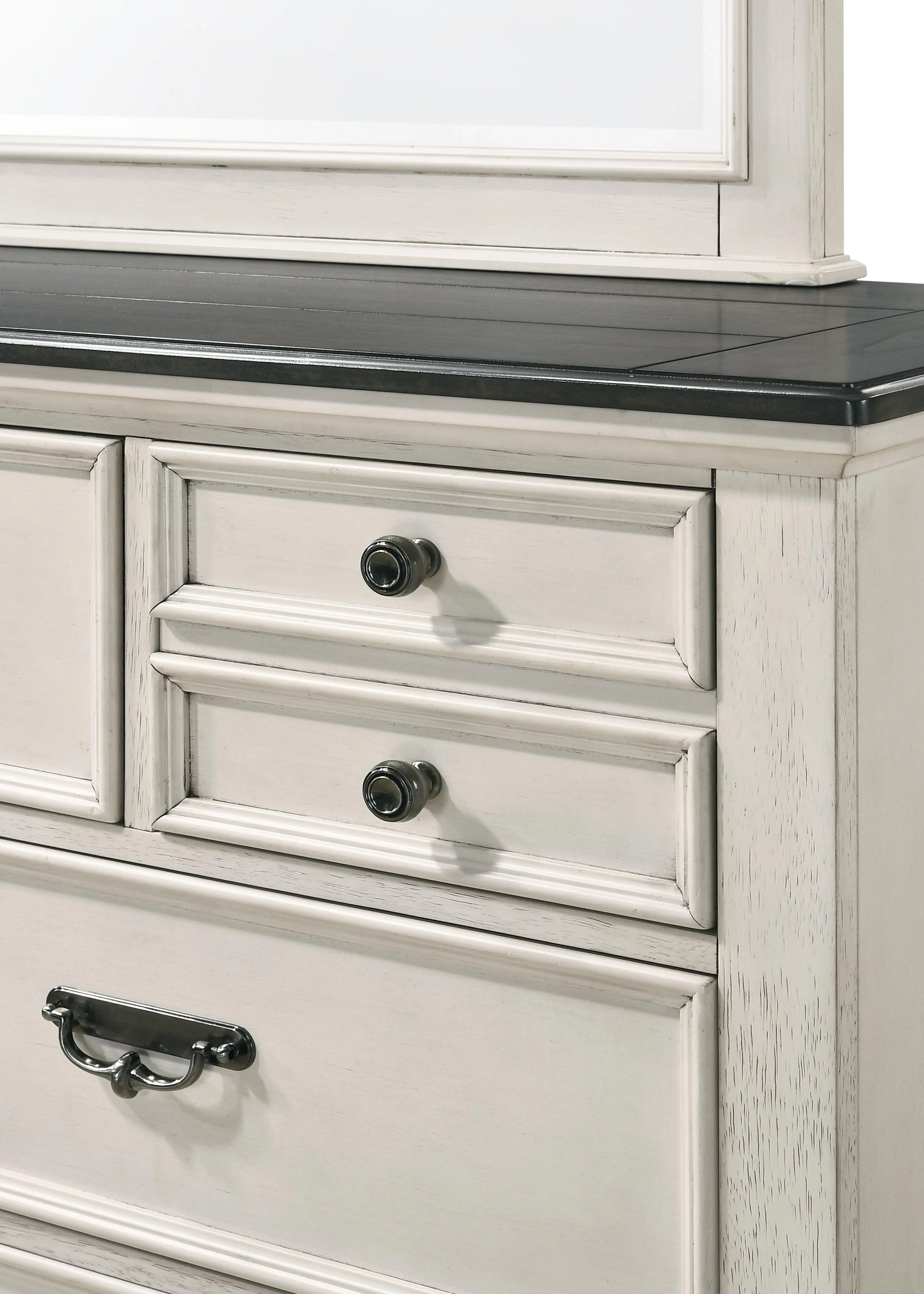 Sawyer Antique White and Brown Panel Bedroom Set - Image 10
