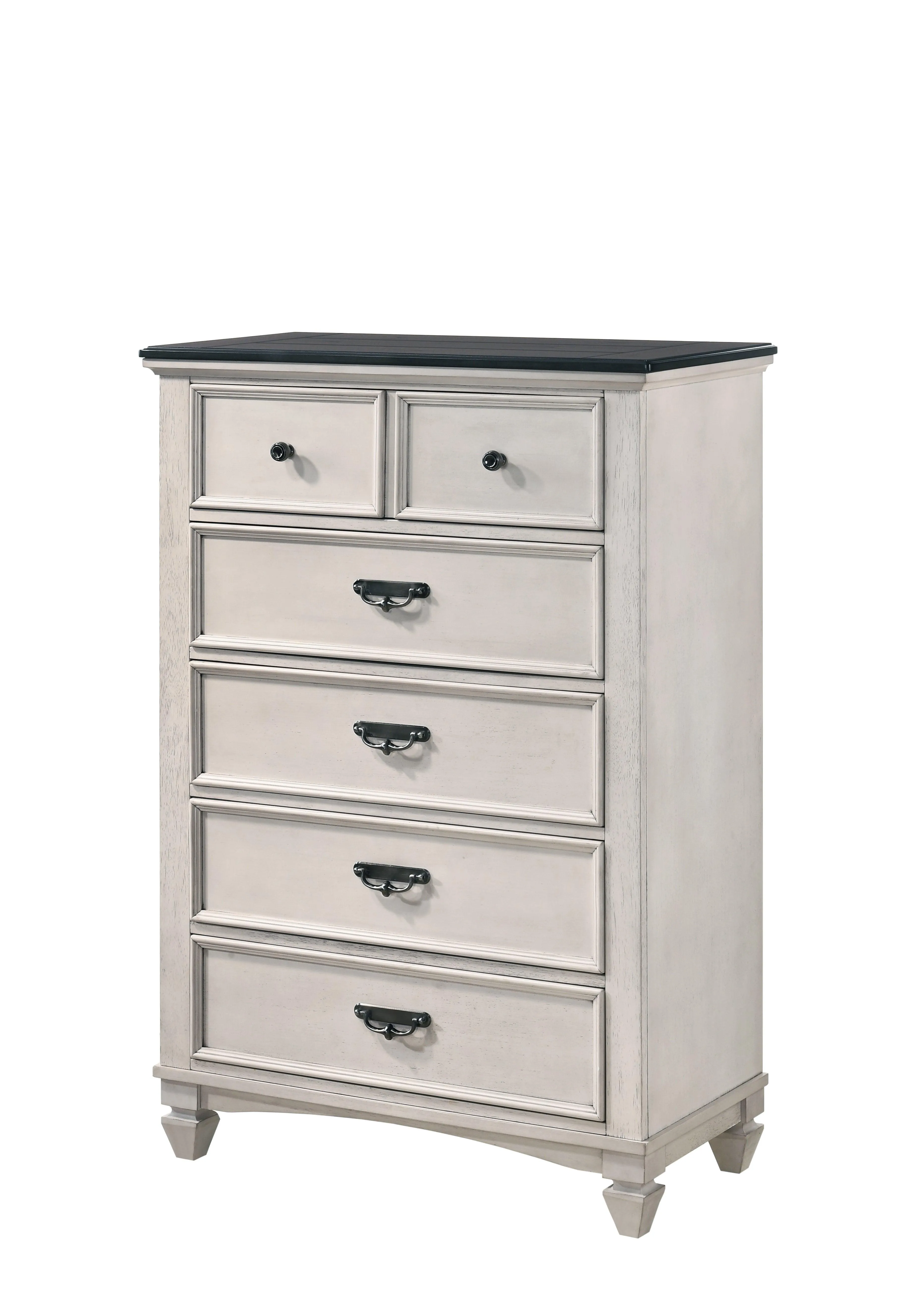 Sawyer Antique White and Brown Panel Bedroom Set - Image 16