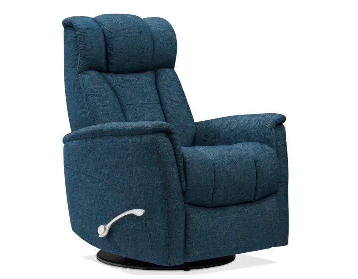 Saxton Dark Teal Manual Swivel Glider Recliner - Image 2