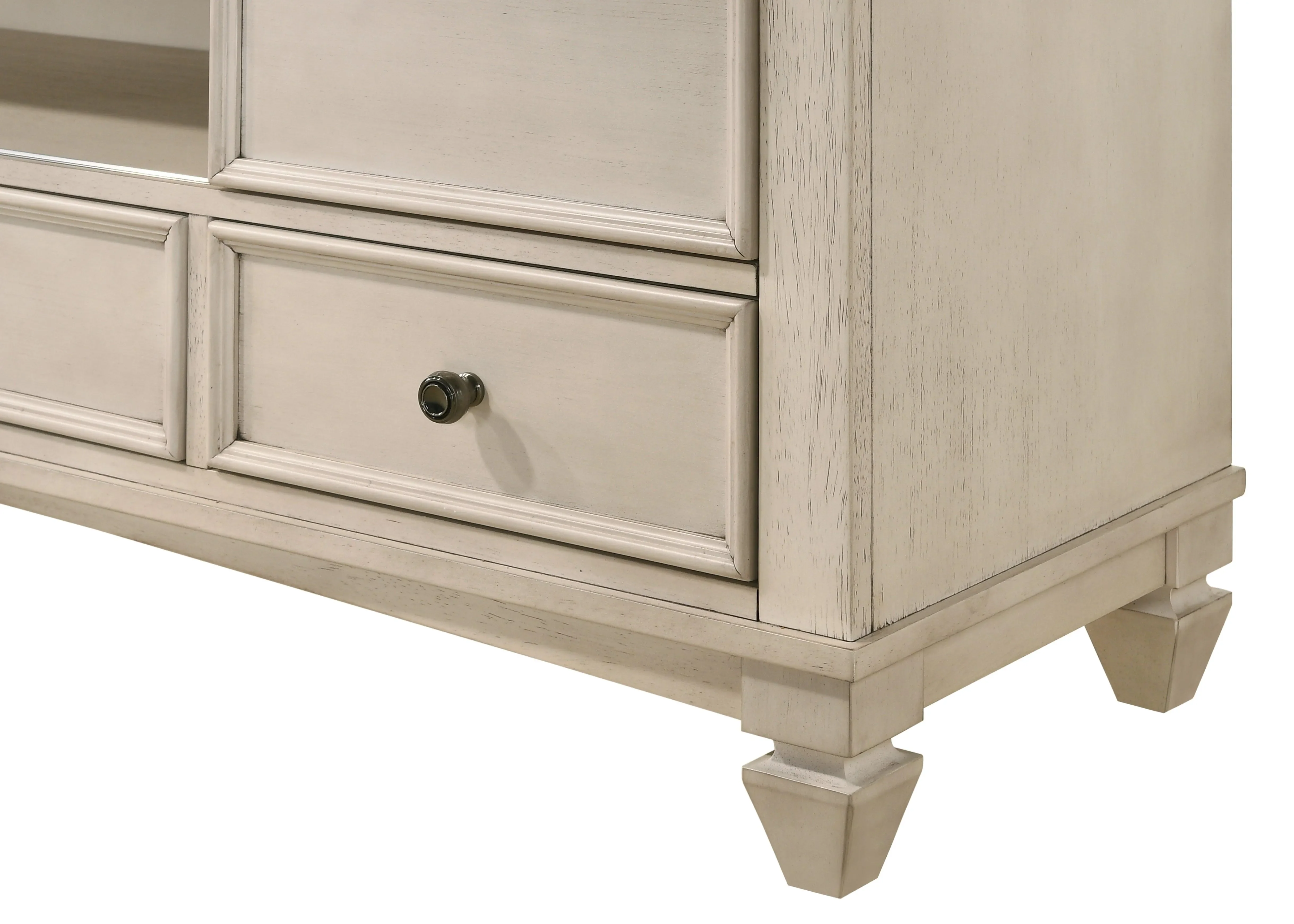 Saywer Antique 68" White and Brown TV Stand - Image 5