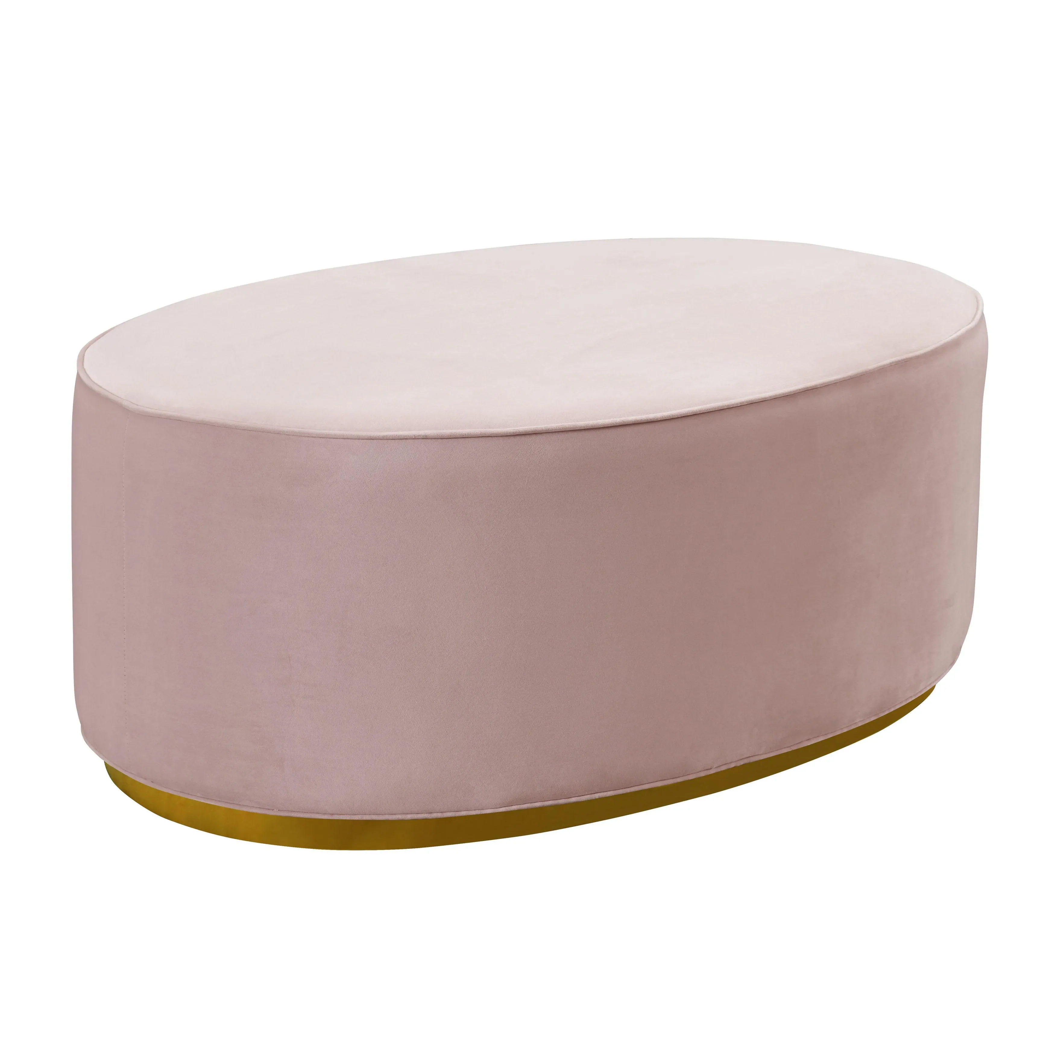 Scarlett Velvet Oval Ottoman - Image 5