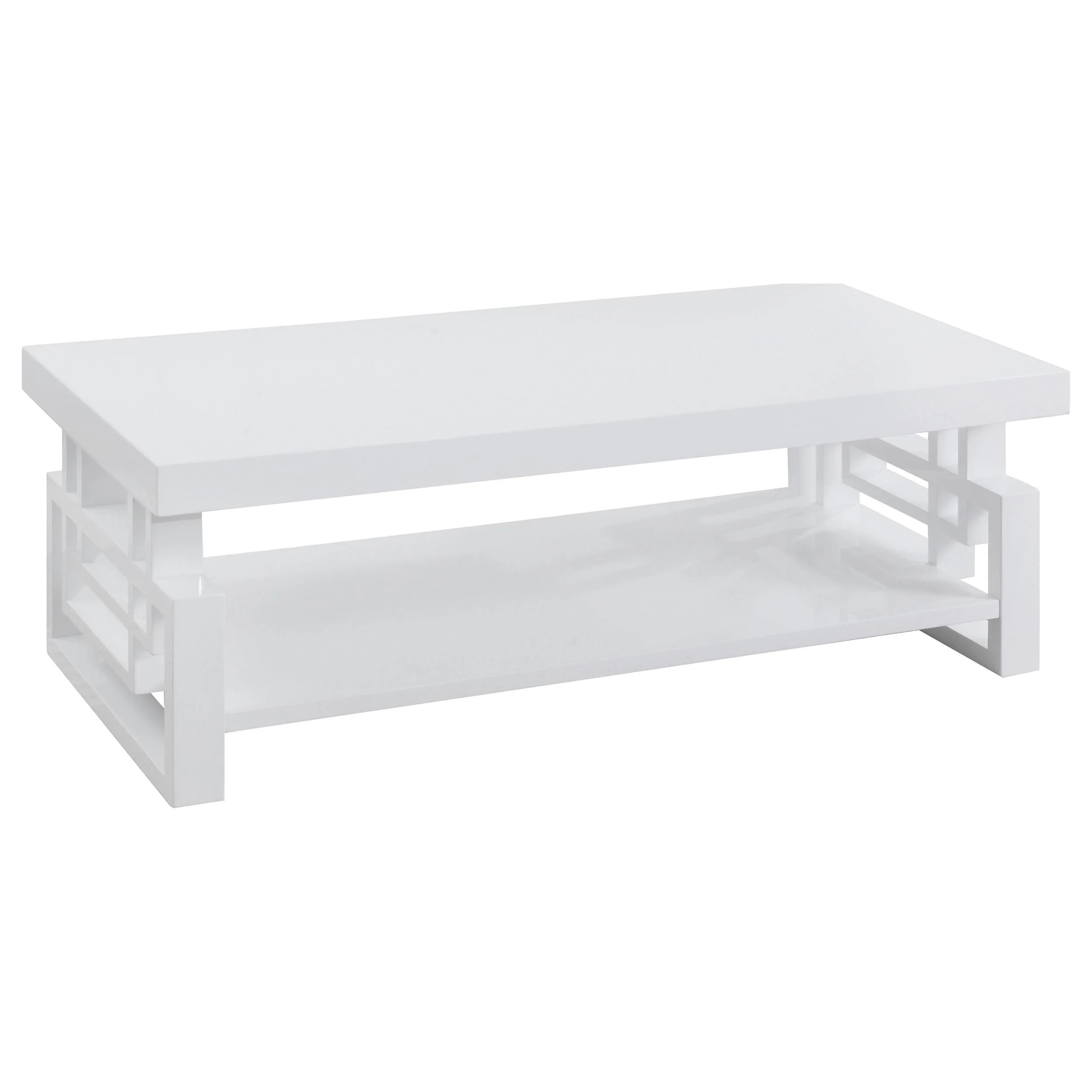 Schmitt White 2-Piece High Gloss Coffee and End Table Set - Image 3