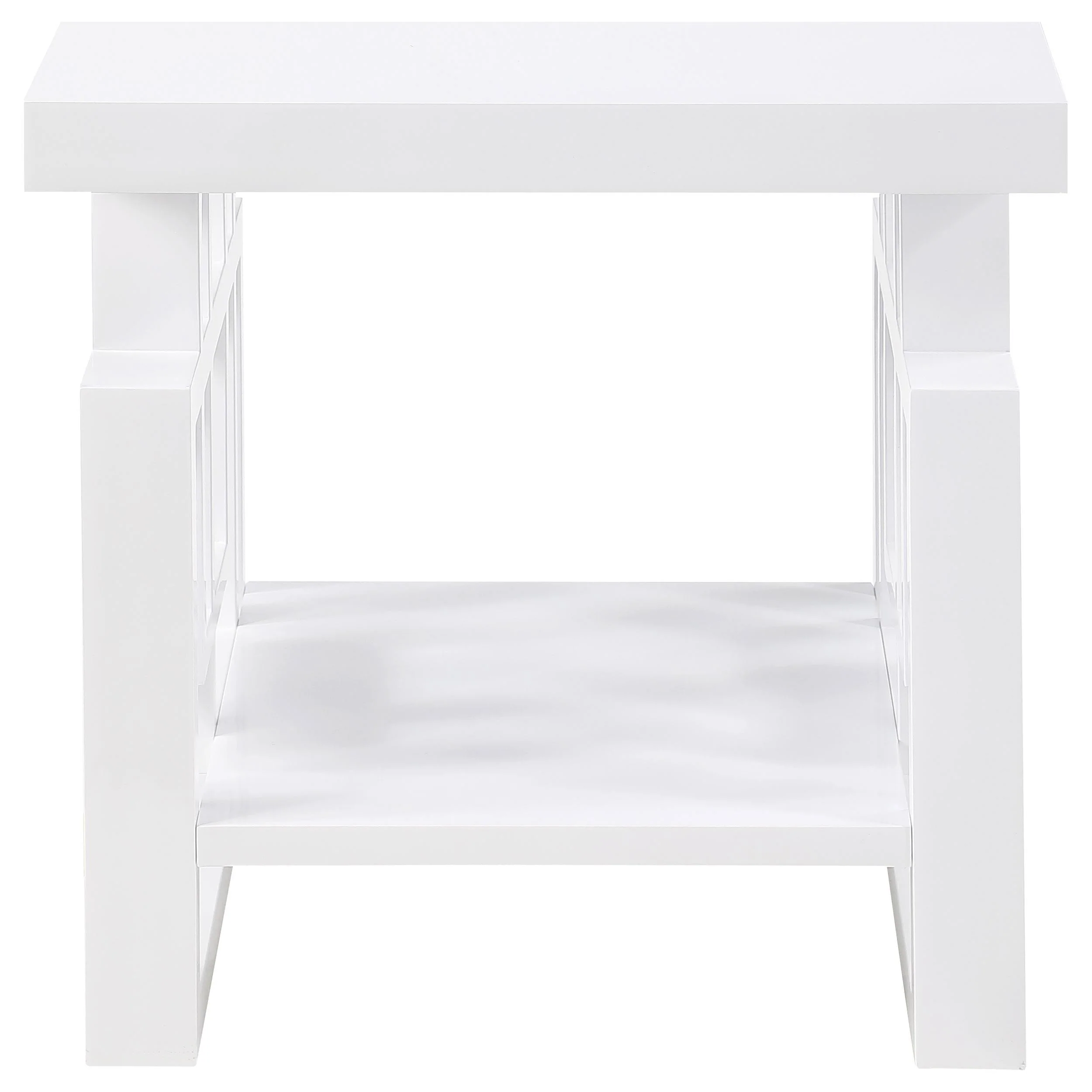 Schmitt White 2-Piece High Gloss Coffee and End Table Set - Image 6