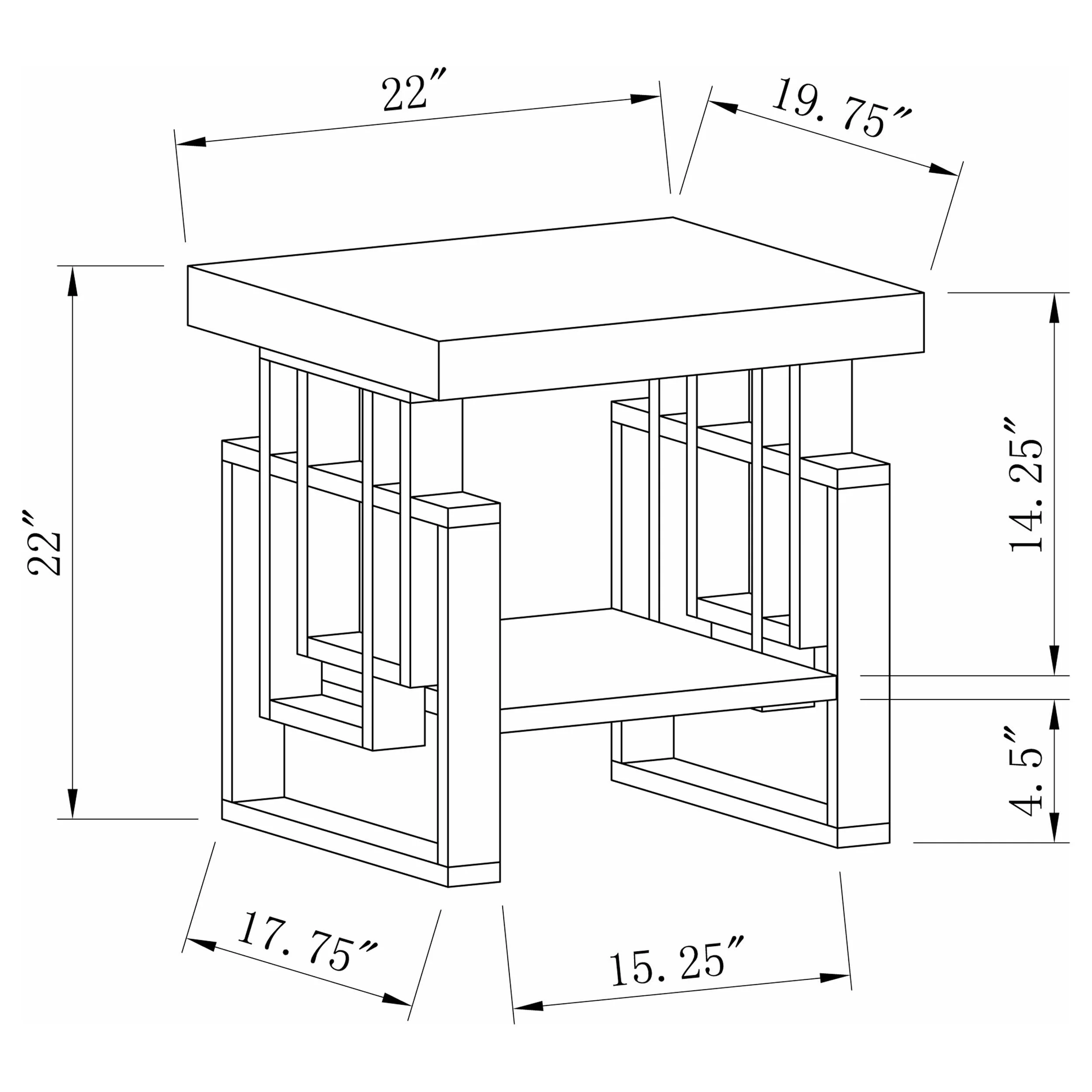 Schmitt White 2-Piece High Gloss Coffee and End Table Set - Image 8