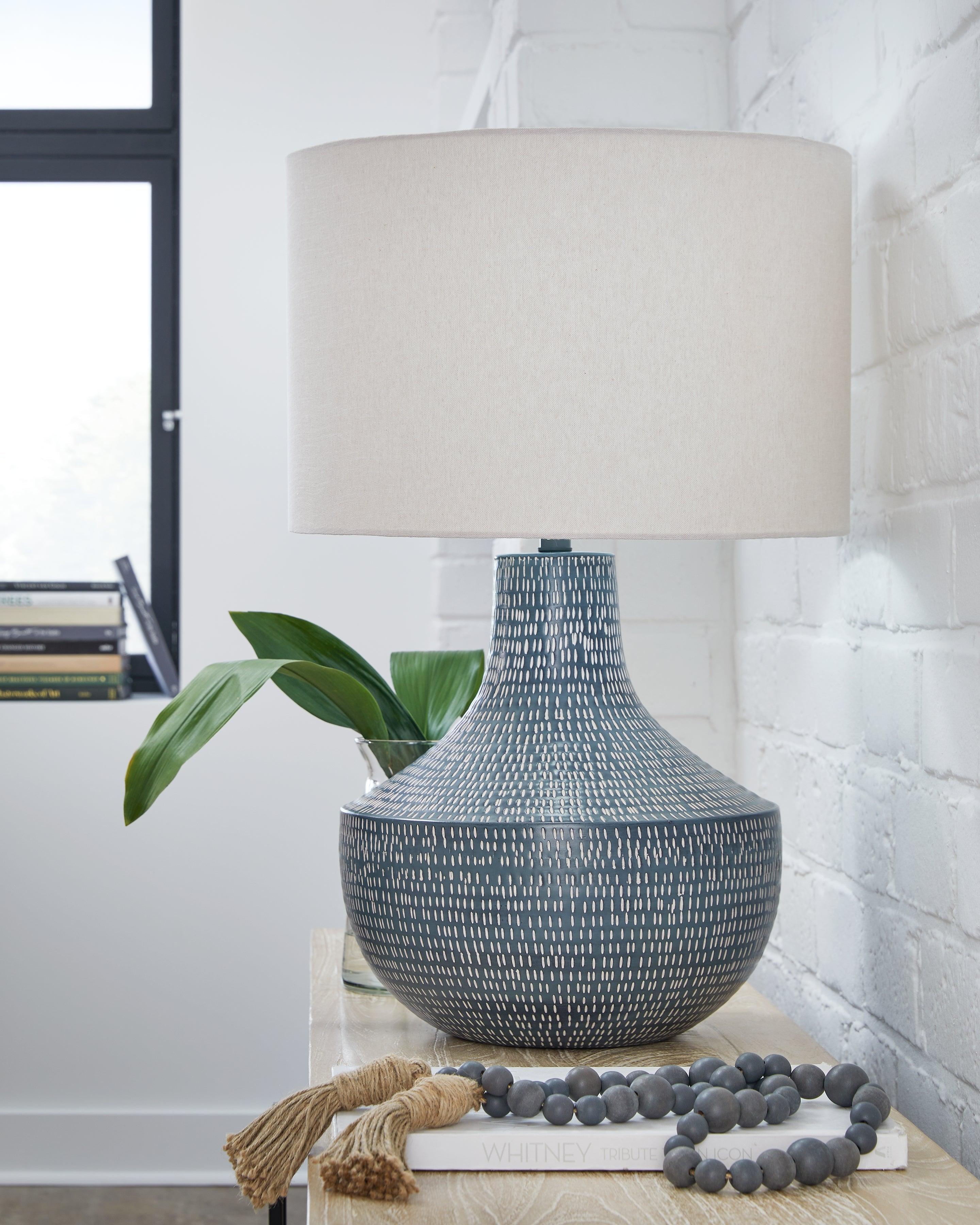 Schylarmont Antique Gray/White Table Lamp - Image 5