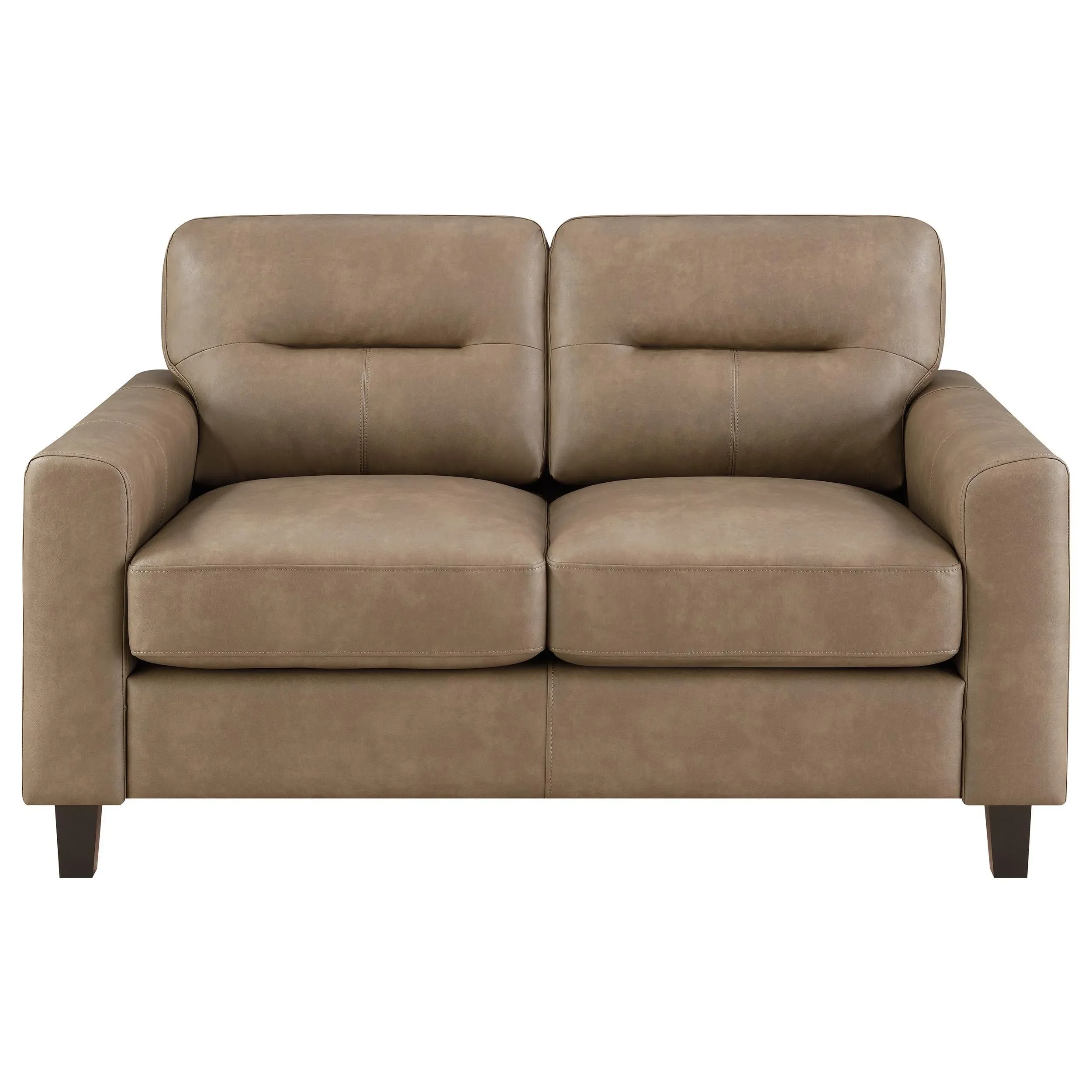Scotland 2-piece Faux Leather Upholstered Sofa Set Brown - Image 8