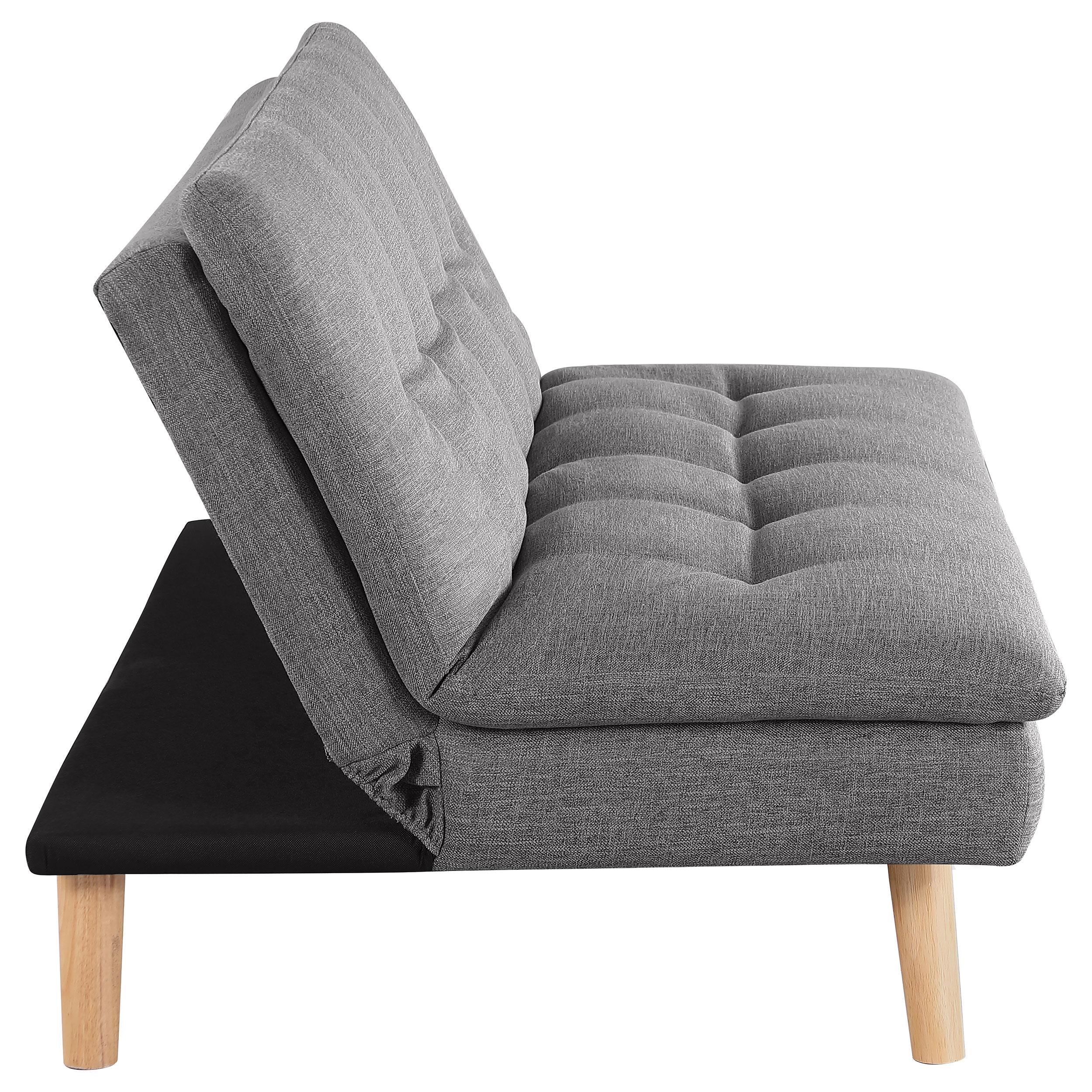 Scout Upholstered Tufted Convertible Sofa Bed Grey - Image 9
