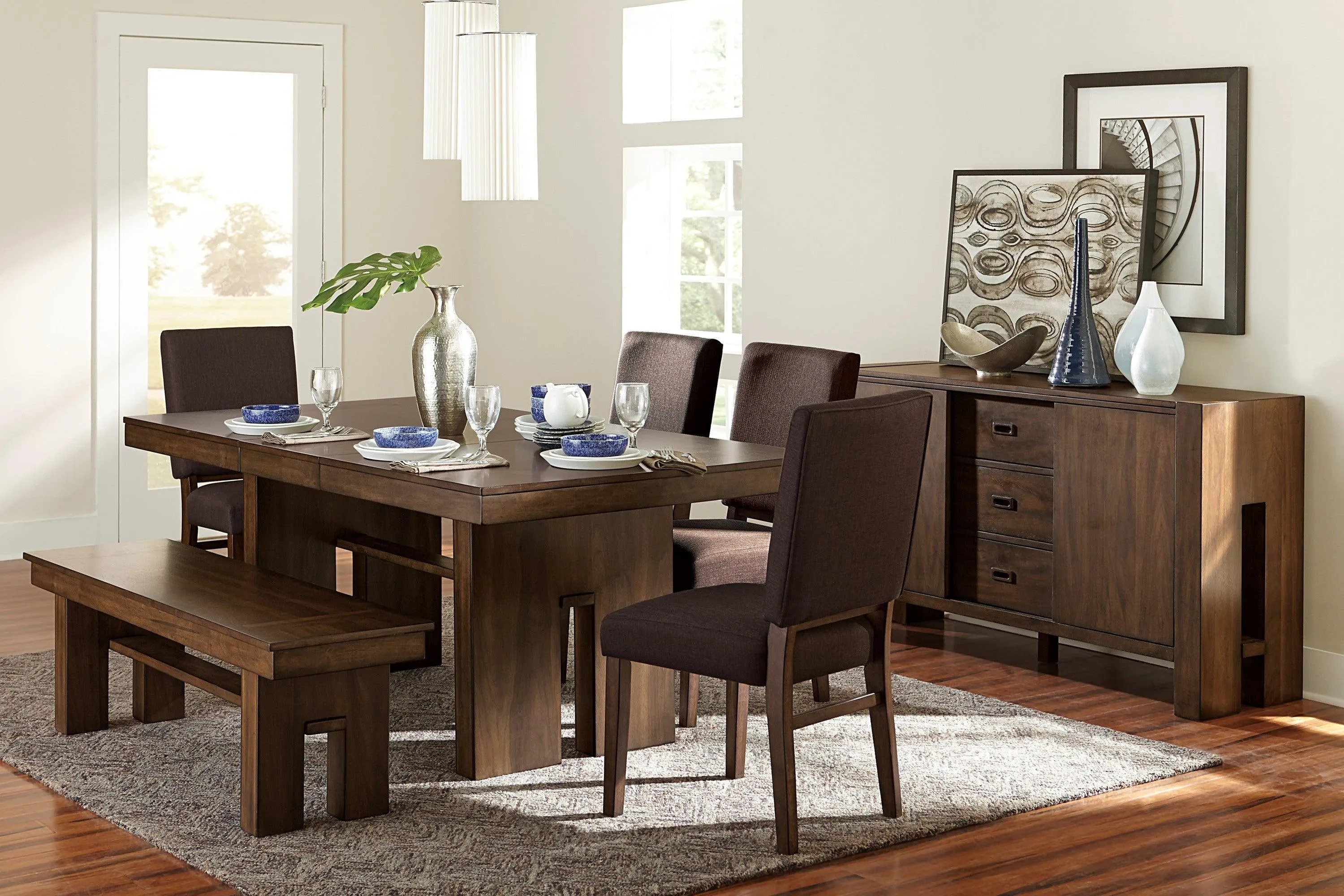 Sedley Walnut Dining Bench - Image 2