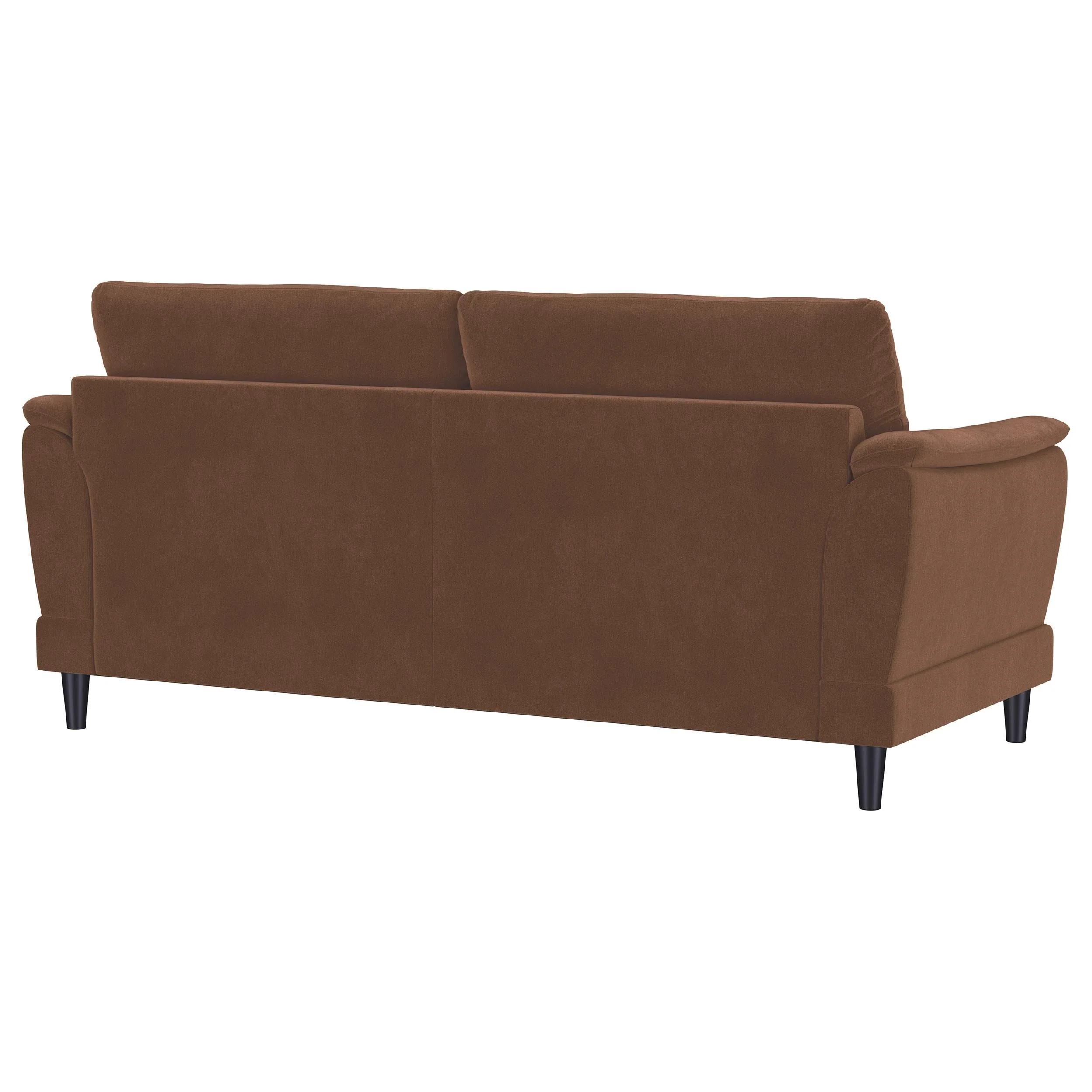 Selma Rust Velvet Crescent Arm Sofa - Image 7