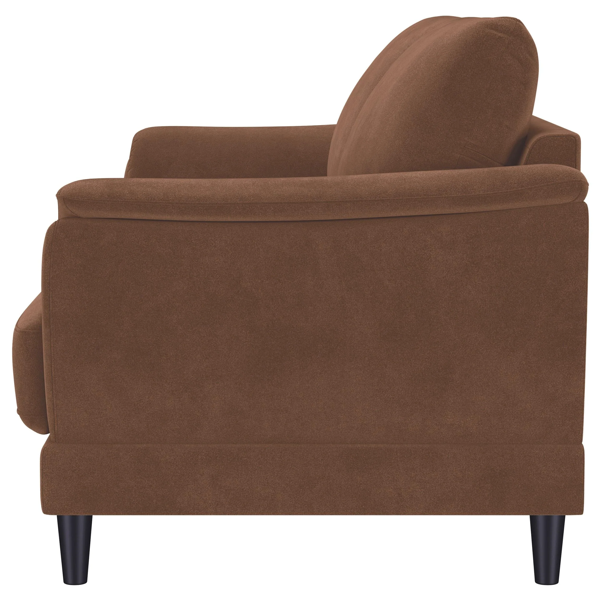 Selma Rust Velvet Crescent Arm Sofa - Image 8